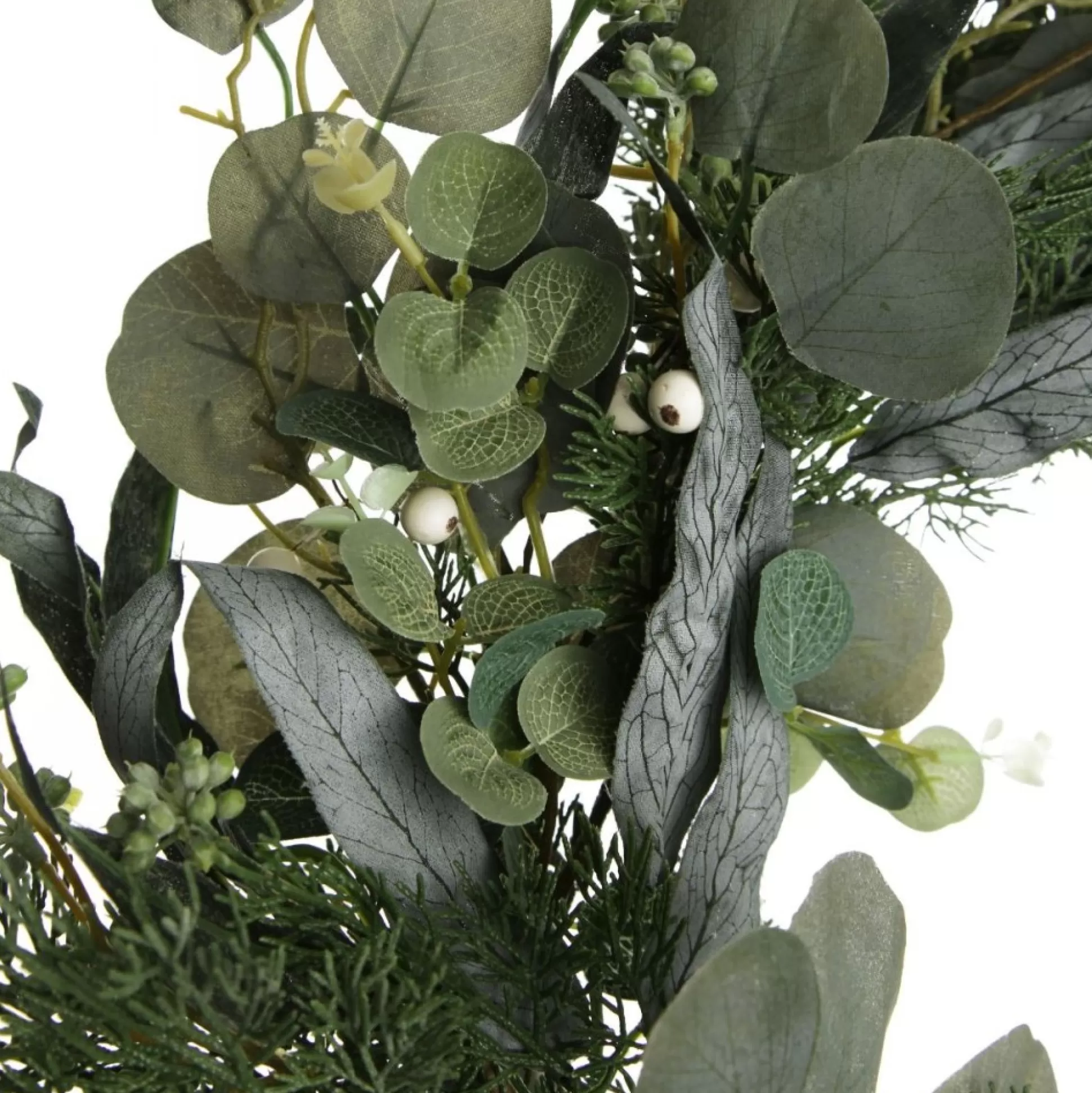 Native Eucalyptus Leaf Christmas Wreath with White Berries Christmas Wreaths |