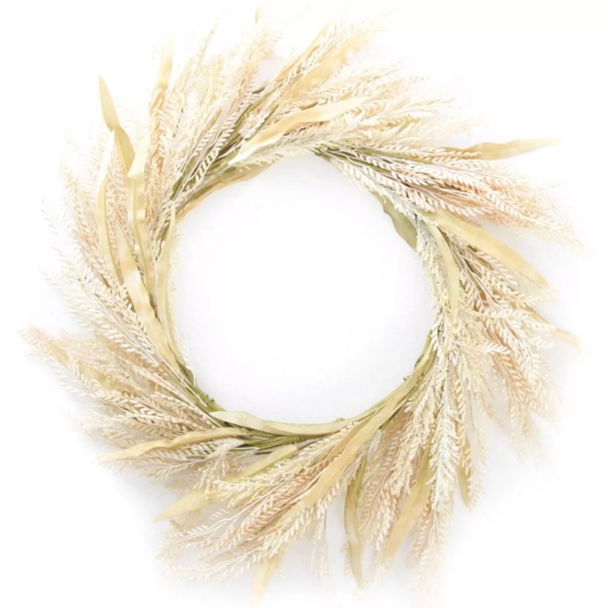 Natural Wheat and Leaves Christmas Wreath Christmas Wreaths |