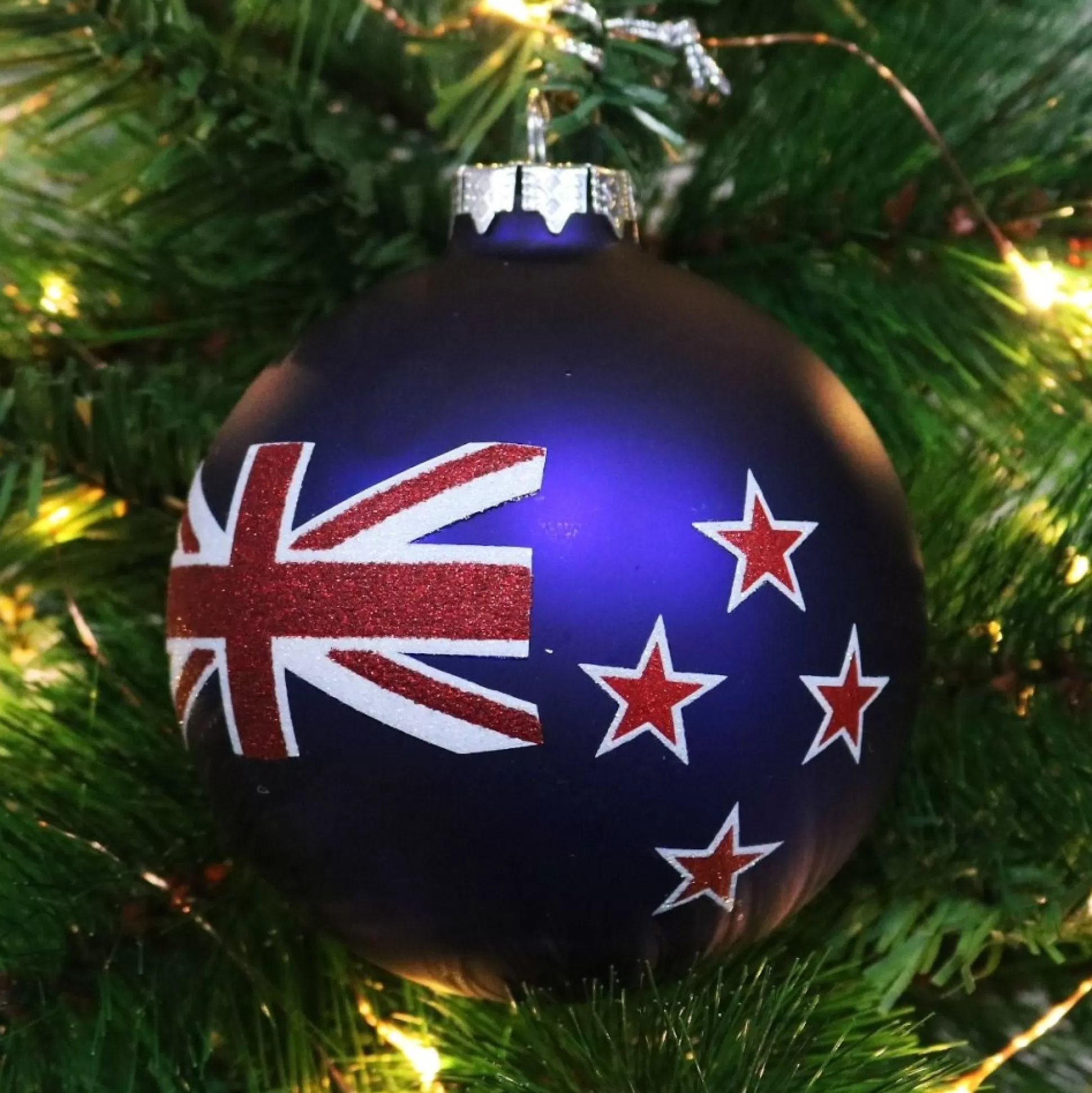 NZ Flag Christmas Bauble Personalised Baubles |