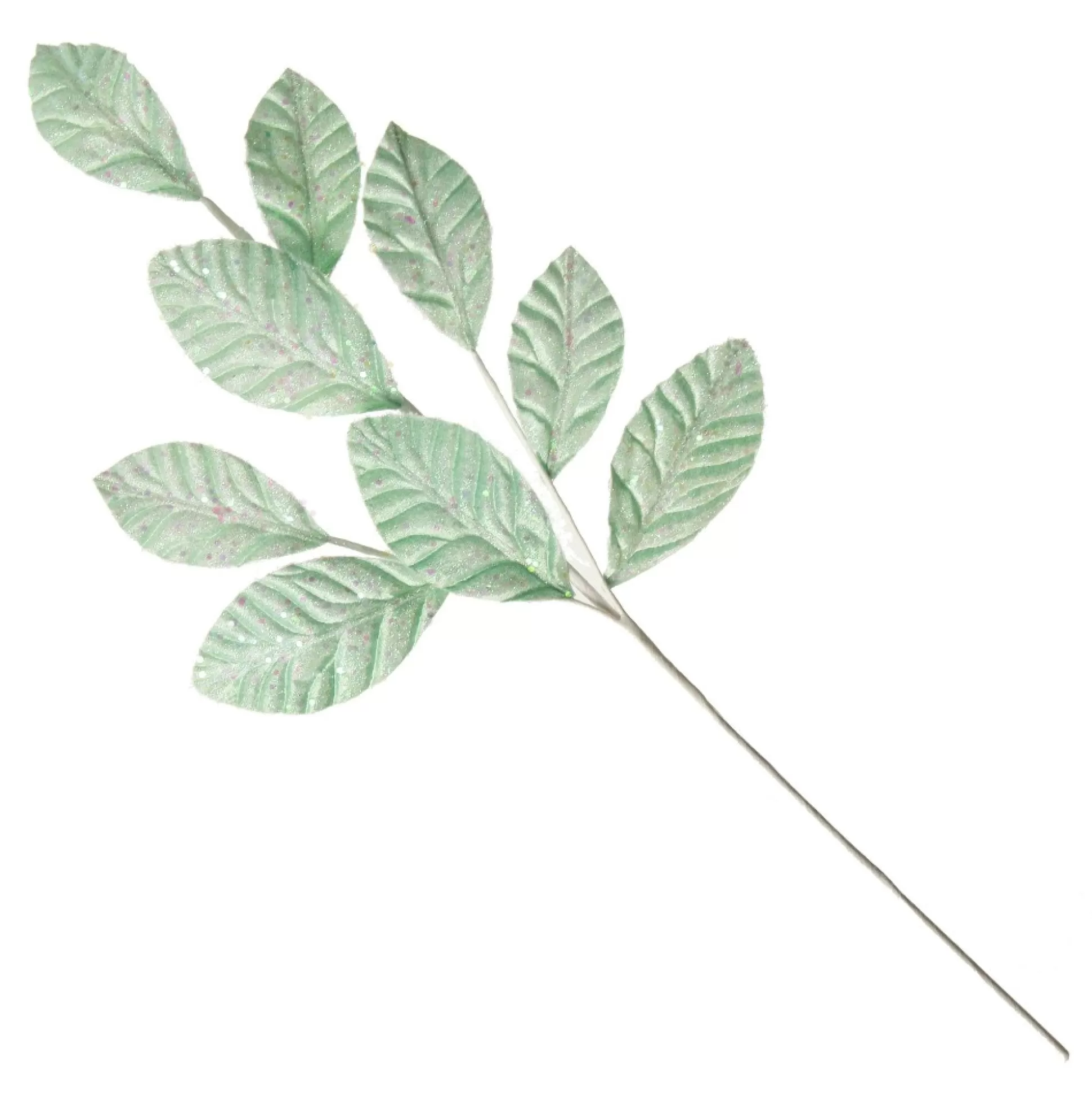 Pale Blue Glitter Leaf Spray Christmas Sprays |