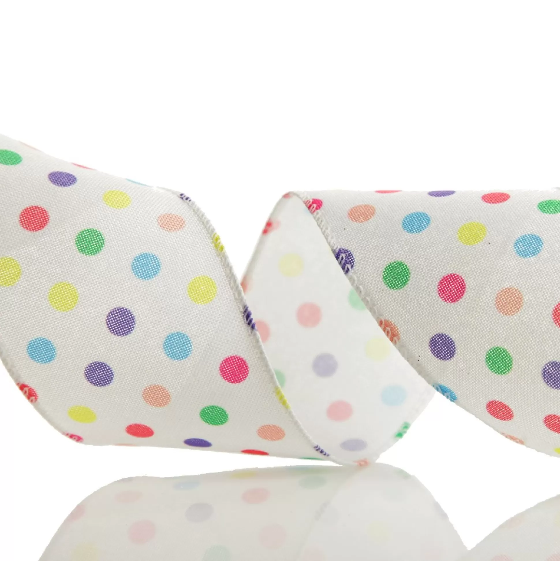 Pastel Polka Dot Ribbon with Wired Edge Ribbons |