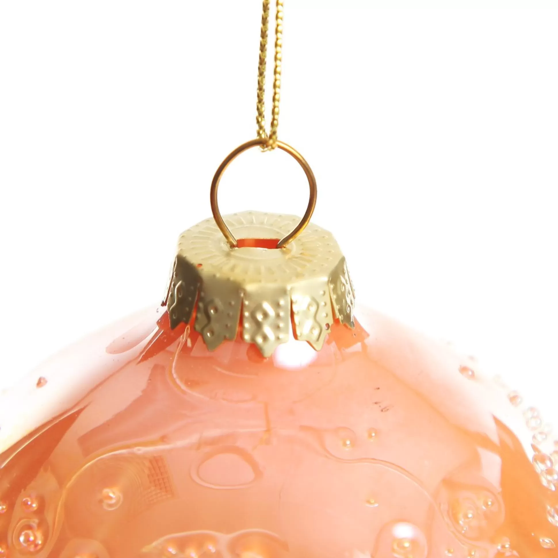 Peach Glass Christmas Bauble Decorative Christmas Baubles |