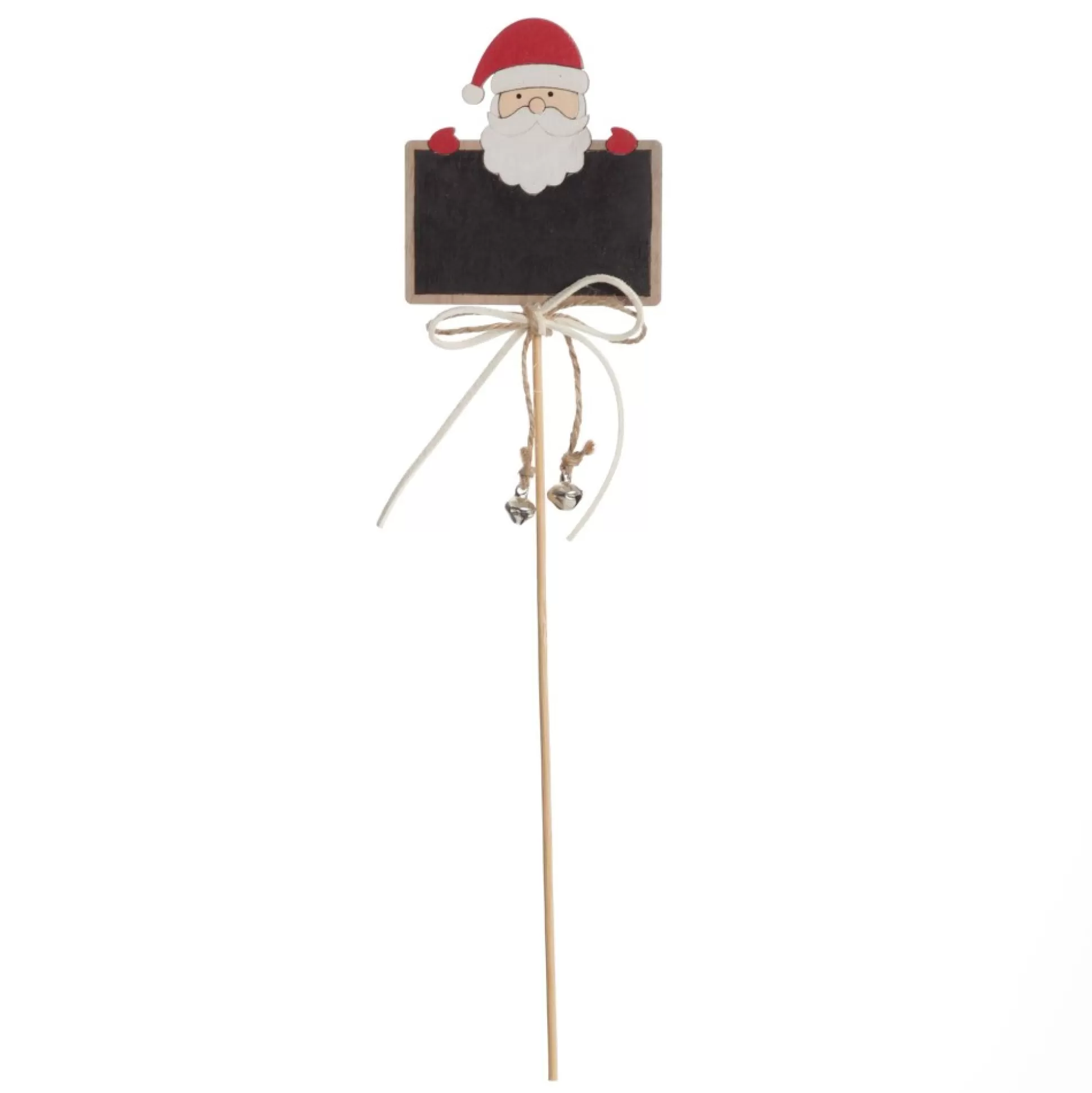 Personalised Blackboard Stake with Peeping Santa Christmas Table Decor |