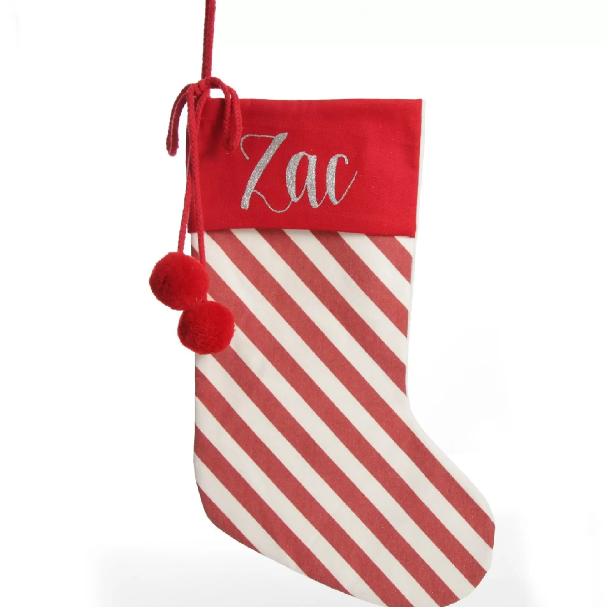 Personalised Candy Cane Stripe Christmas Stocking Personalised Stockings |