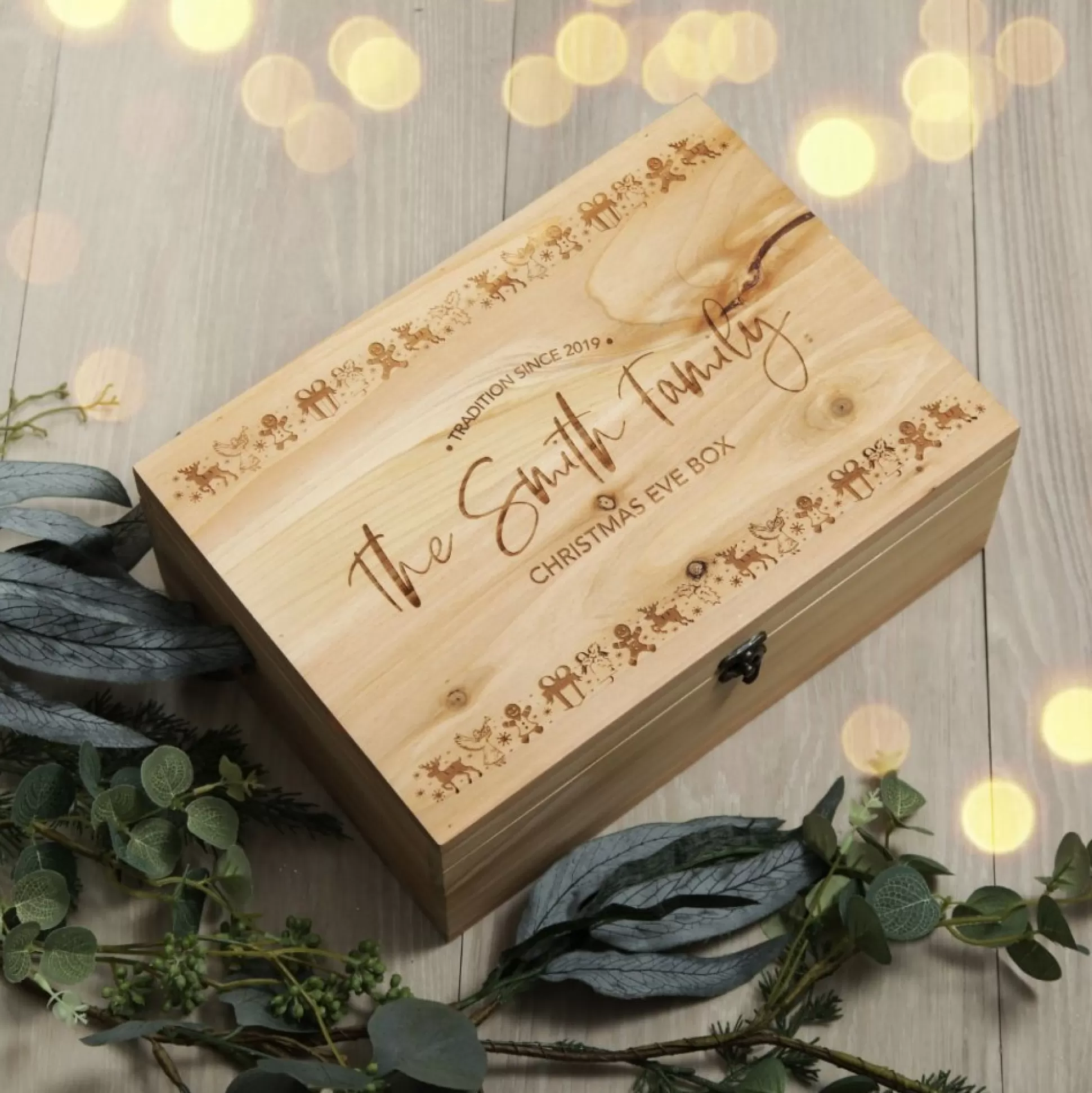 Personalised Christmas Parade Wooden Christmas Eve Box Gift Wrap, Boxes, Bags & Tags |