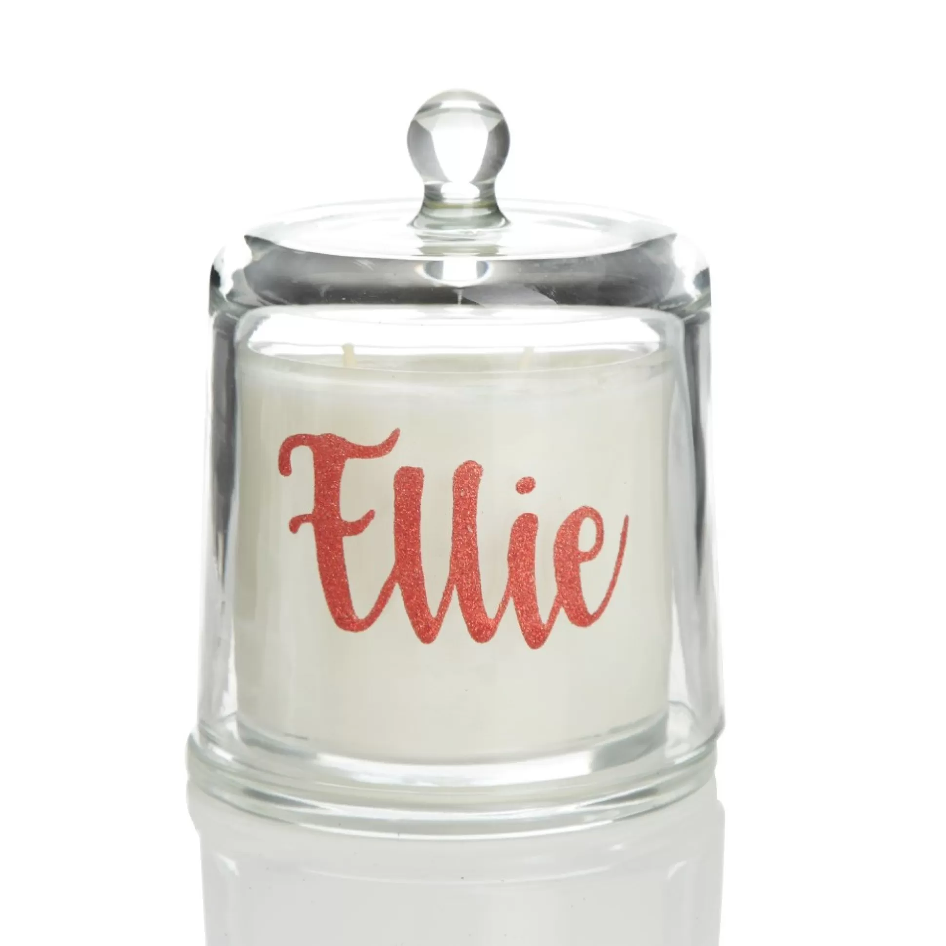 Personalised Clear Scented Christmas Candle with Glass Cloche Christmas Candles And Scents |
