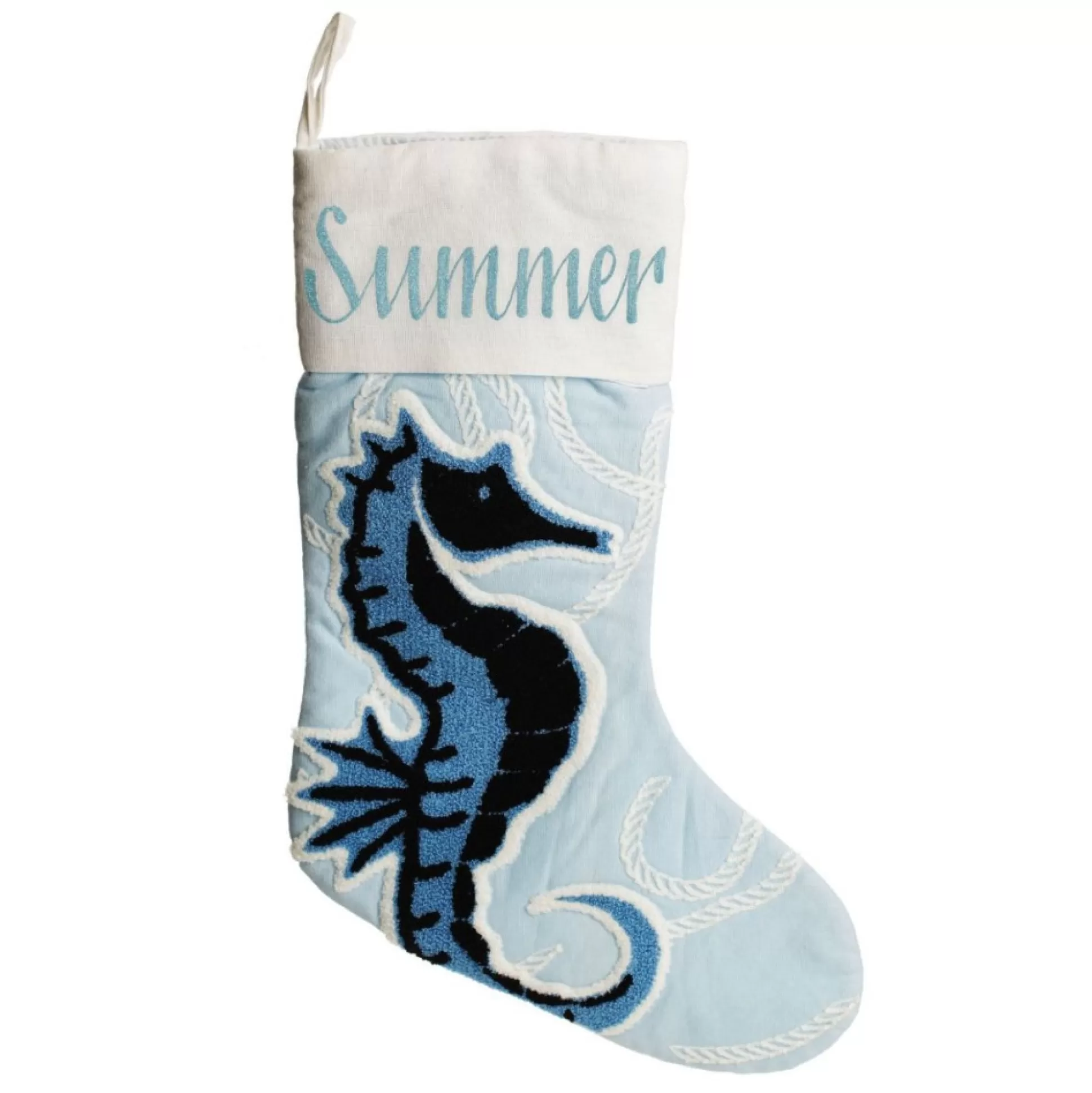 Personalised Coastal Seahorse Christmas Stocking Personalised Stockings |