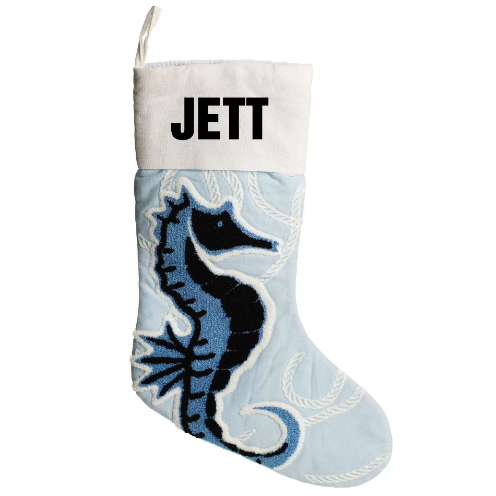 Personalised Coastal Seahorse Christmas Stocking Personalised Stockings |