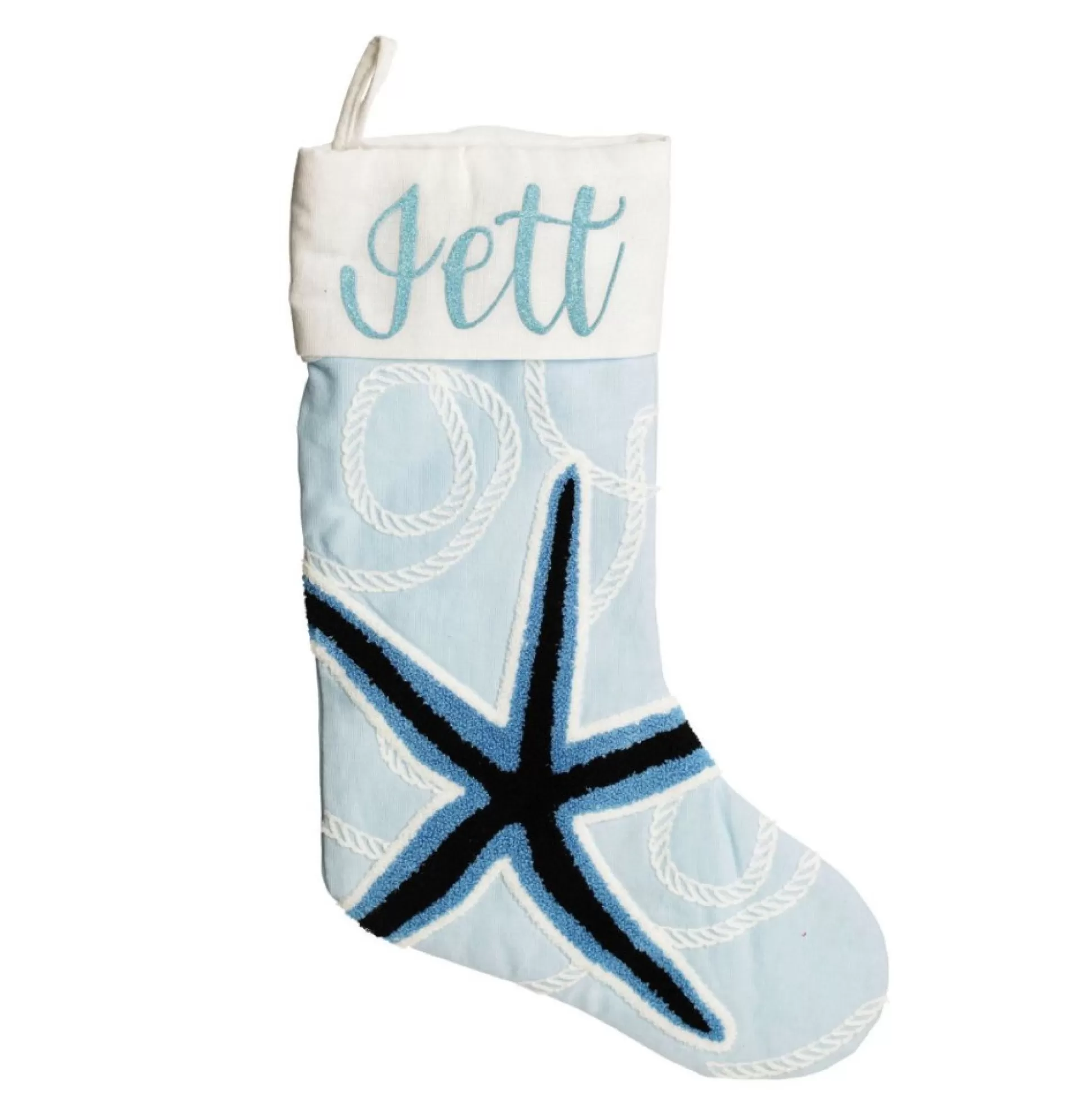 Personalised Coastal Starfish Christmas Stocking Personalised Stockings |