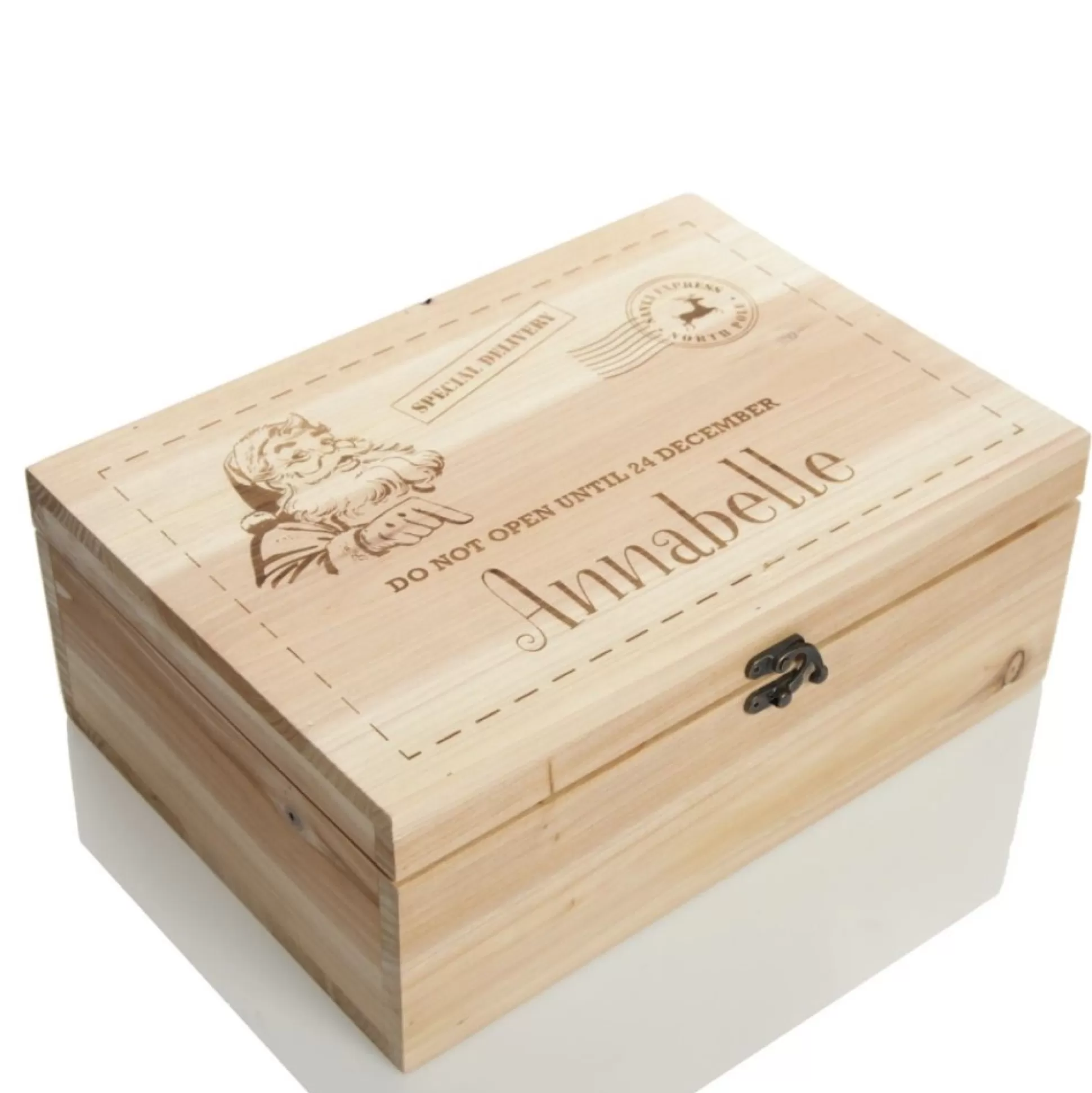 Personalised Do Not Open Wooden Christmas Eve Box Gift Wrap, Boxes, Bags & Tags |