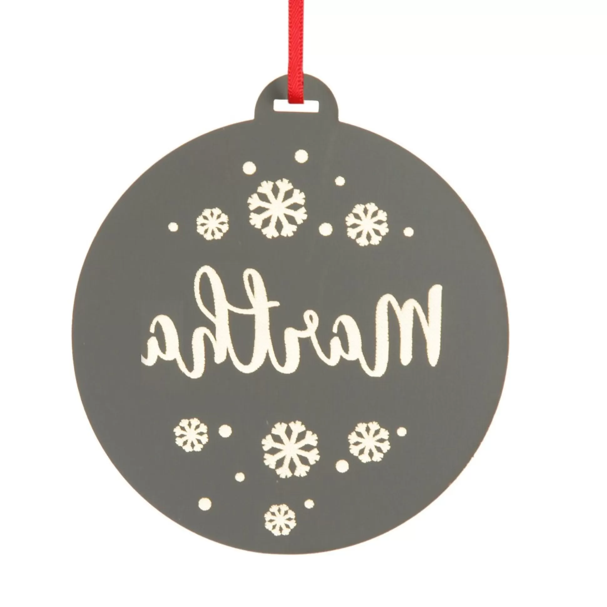 Personalised Etched Bauble Christmas Decoration Personalised Decorations |