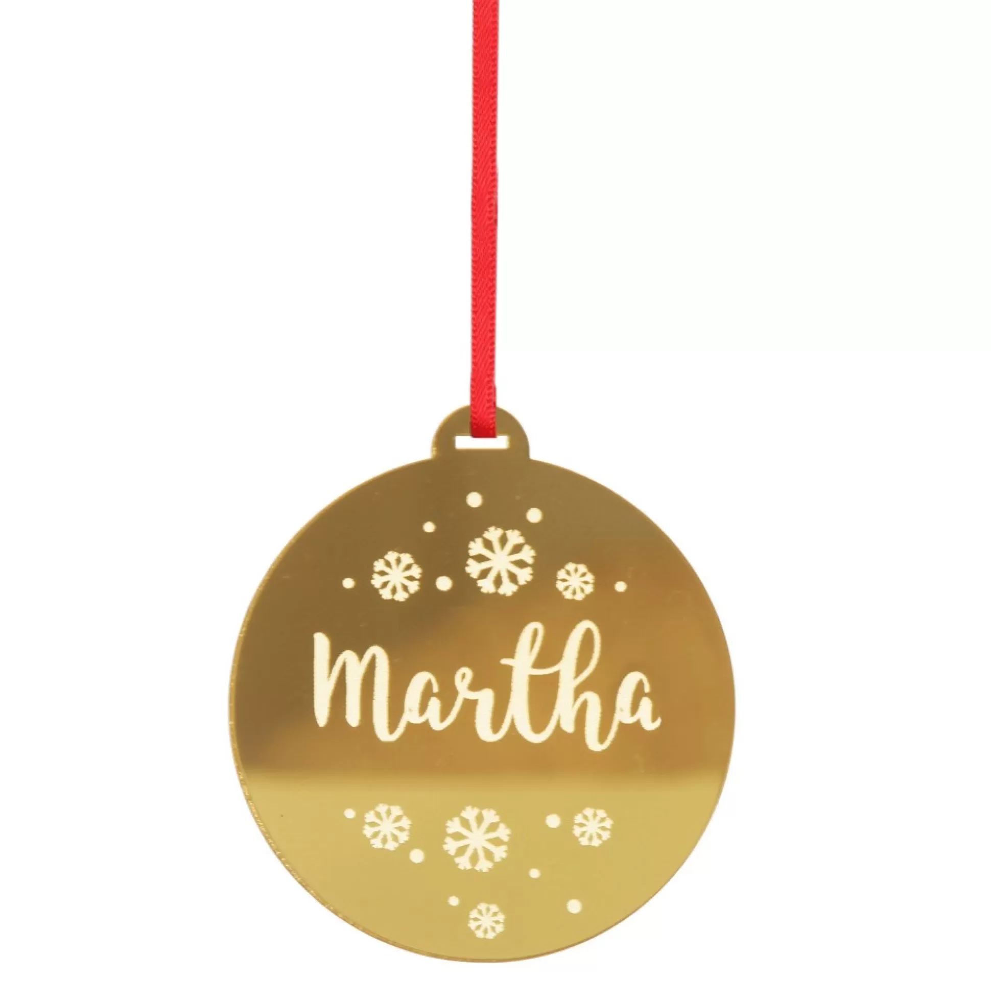 Personalised Etched Bauble Christmas Decoration Personalised Decorations |