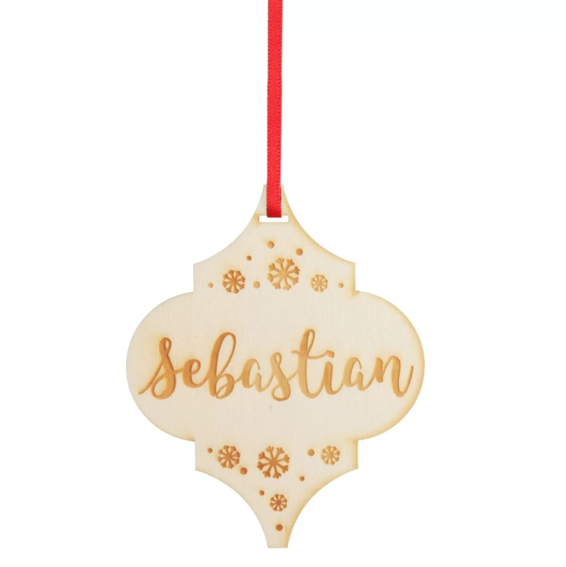 Personalised Etched Finial Christmas Decoration Personalised Decorations |