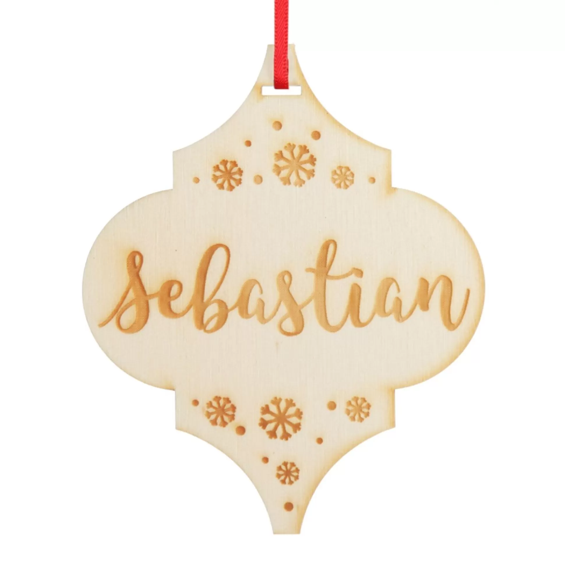 Personalised Etched Finial Christmas Decoration Personalised Decorations |