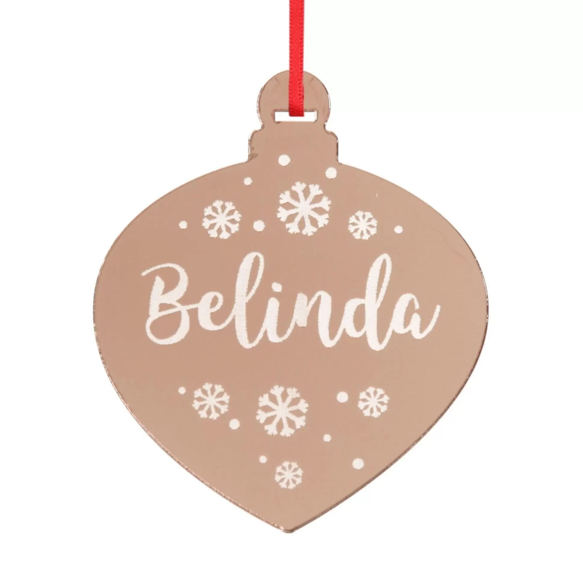 Personalised Etched Teardrop Christmas Decoration Personalised Decorations |