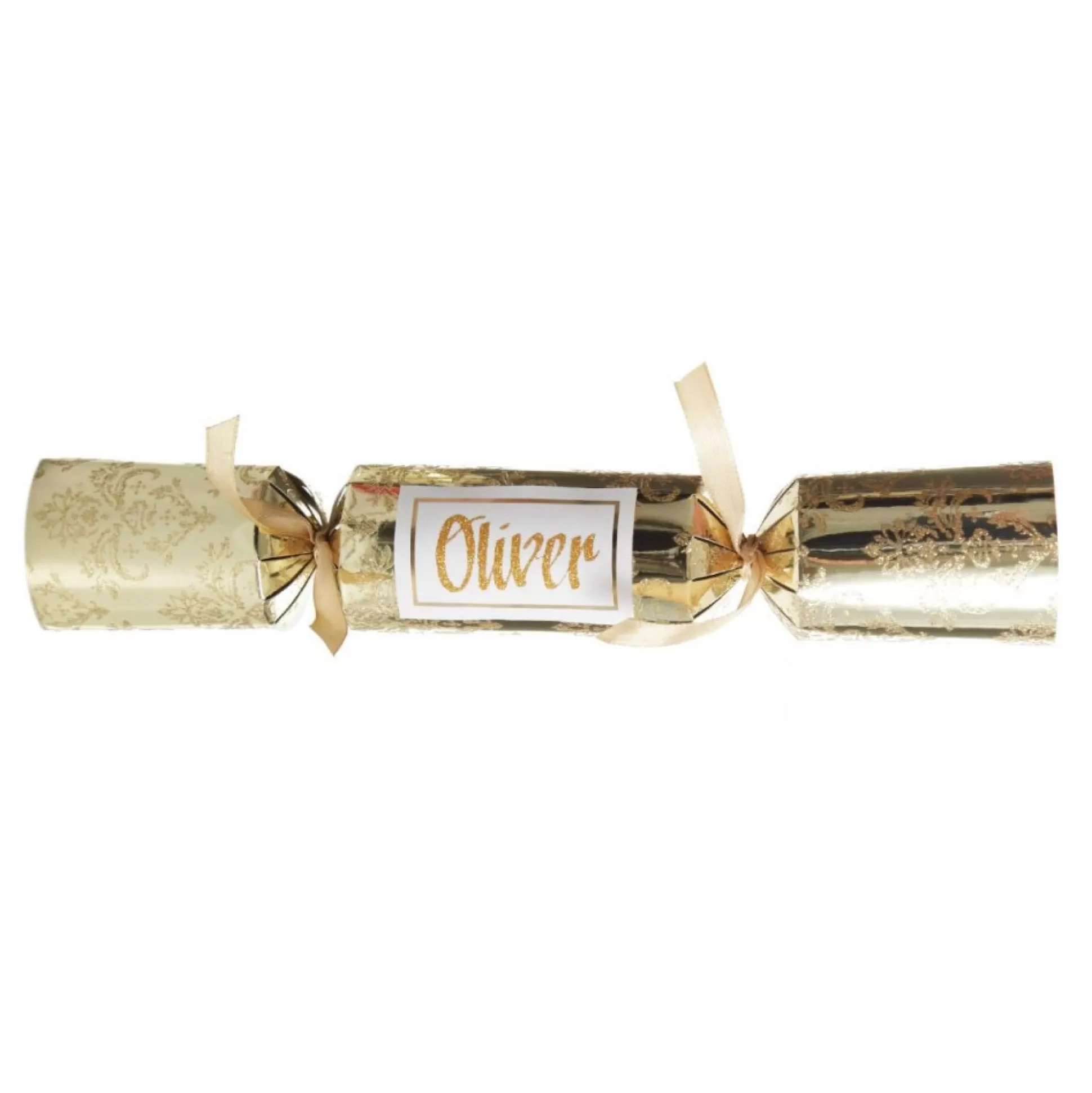Personalised Gold Damask Pattern Bon Bon - Single Christmas Bon Bons |