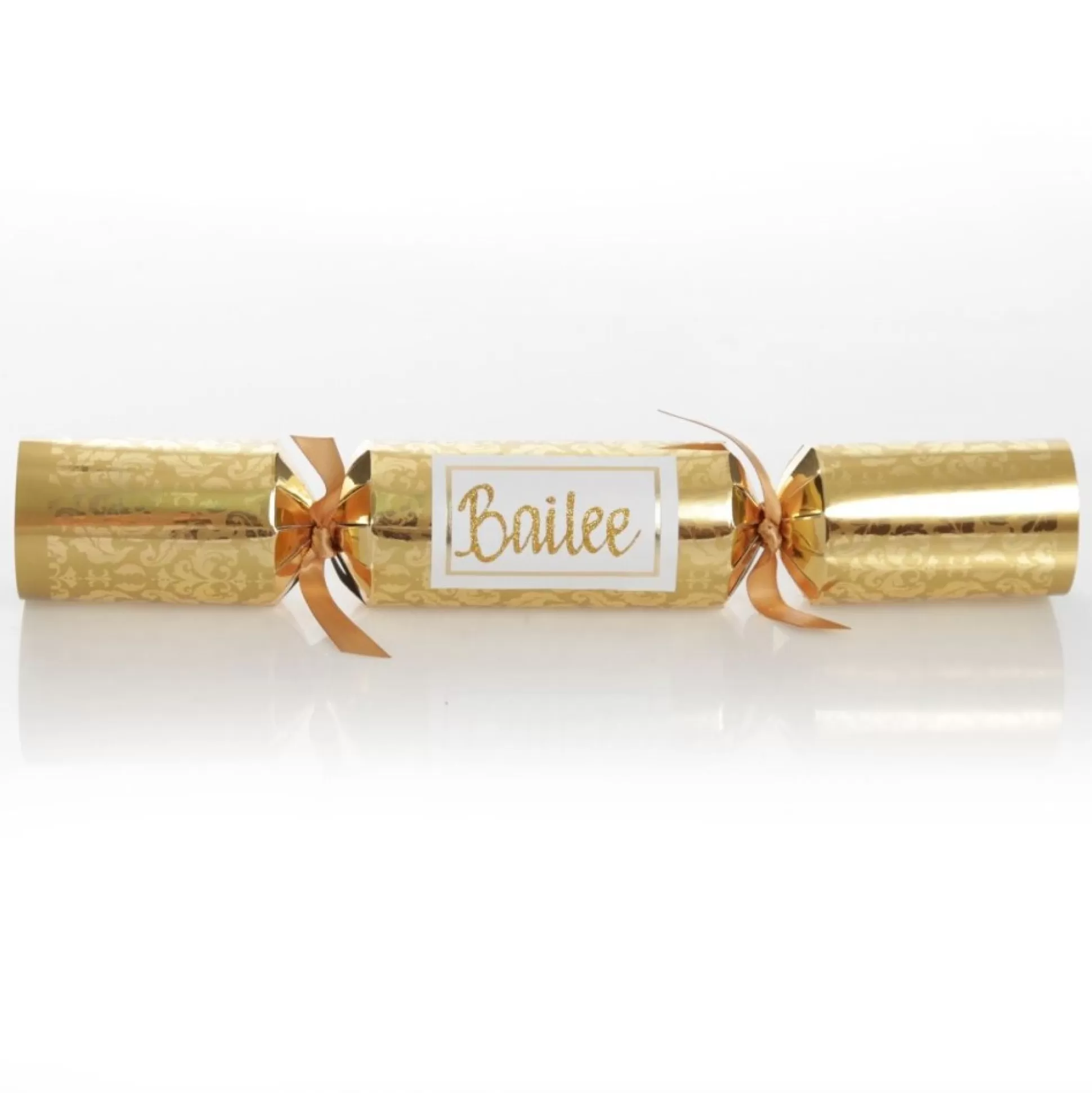 Personalised Gold Leaf Pattern Bon Bon - Single Christmas Bon Bons |