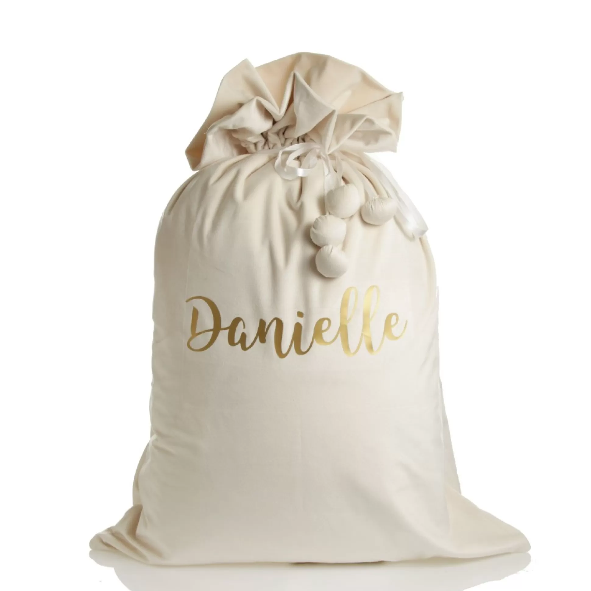 Personalised Ivory Velvet Santa Sack Personalised Santa Sacks |