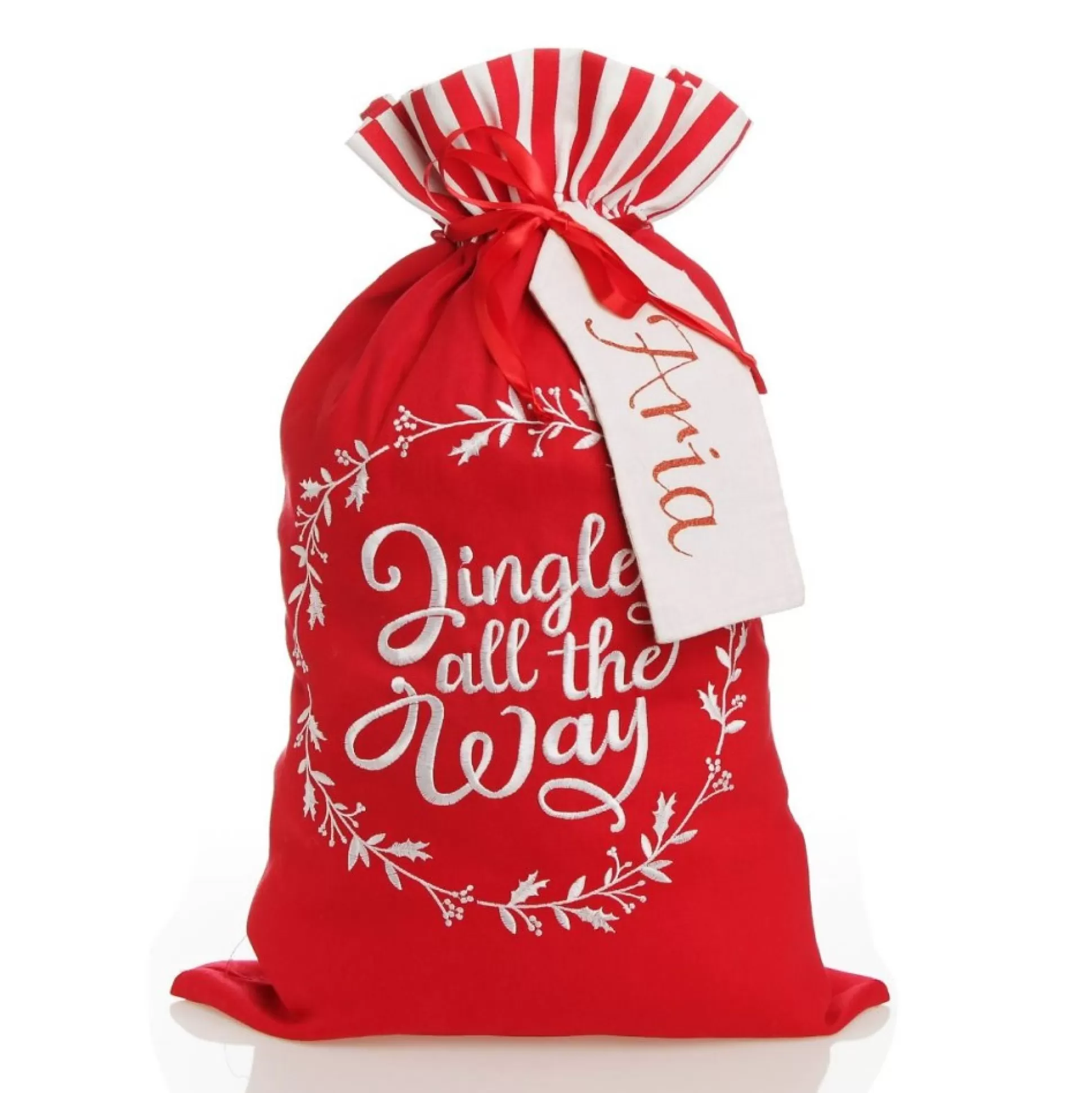 Personalised 'Jingle All The Way' Santa Sack Personalised Santa Sacks |