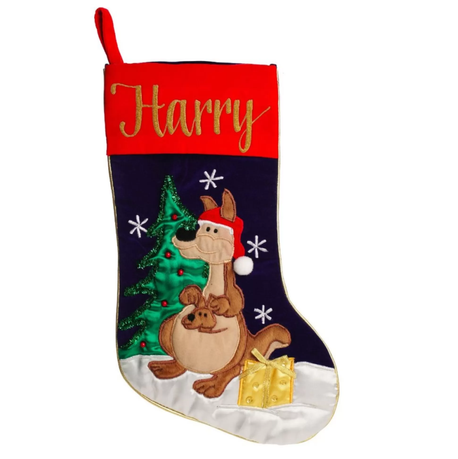 Personalised Kangaroo Christmas Stocking Personalised Stockings |