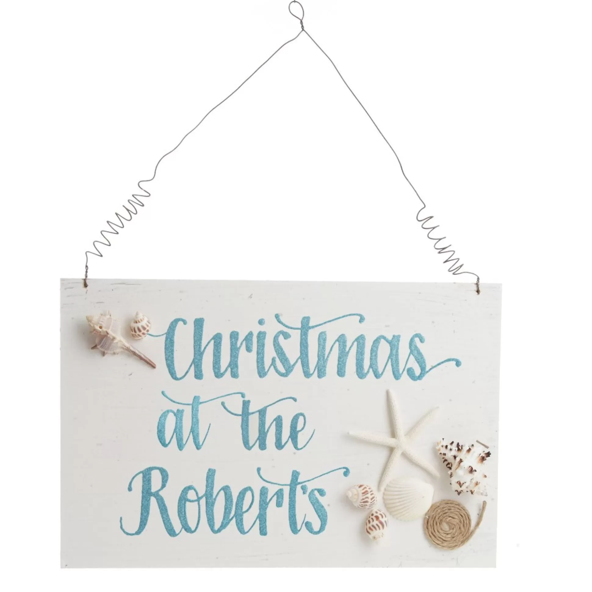 Personalised Large Beach Christmas Wood Plaque Christmas Plaques |