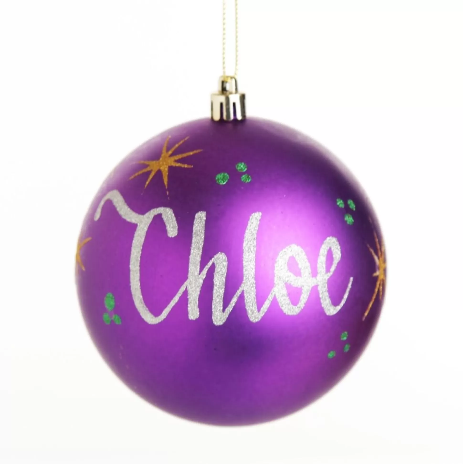 Personalised Purple Shatterproof Christmas Bauble Personalised Baubles |
