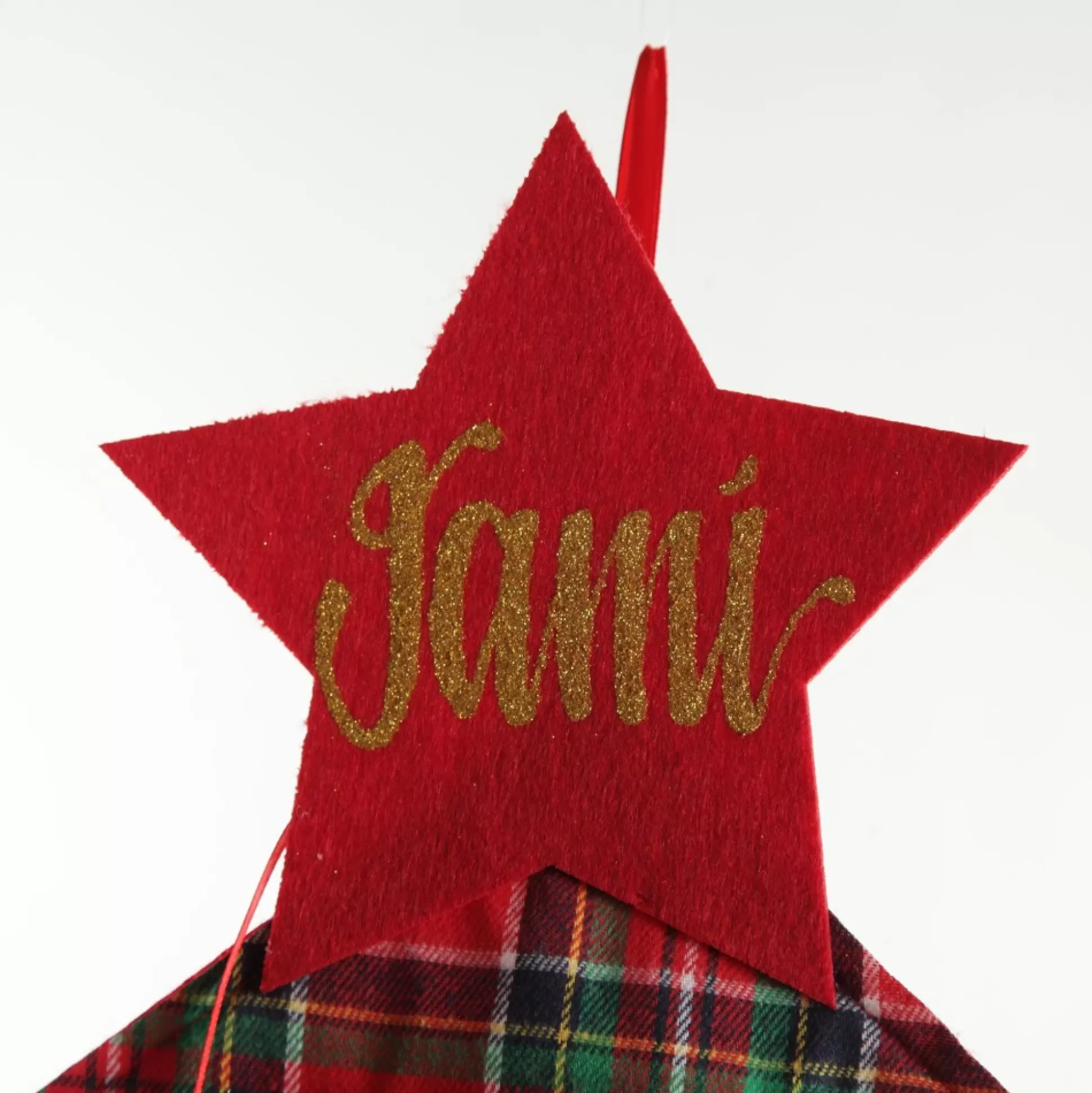 Personalised Red and Green Tree Advent Calendar Wall Hangings And Signs |
