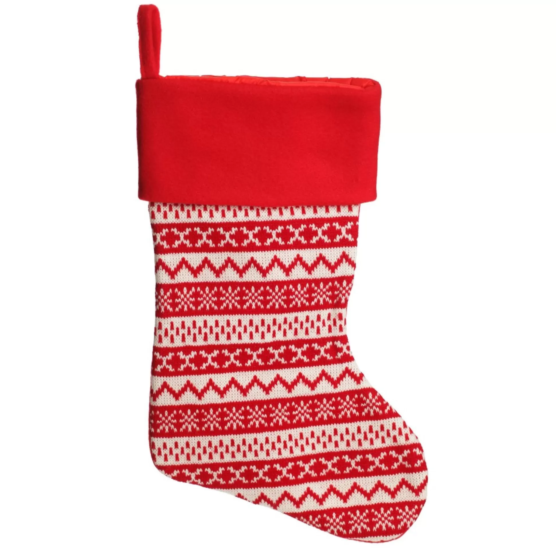 Personalised Red Knitted Christmas Stocking Personalised Stockings |