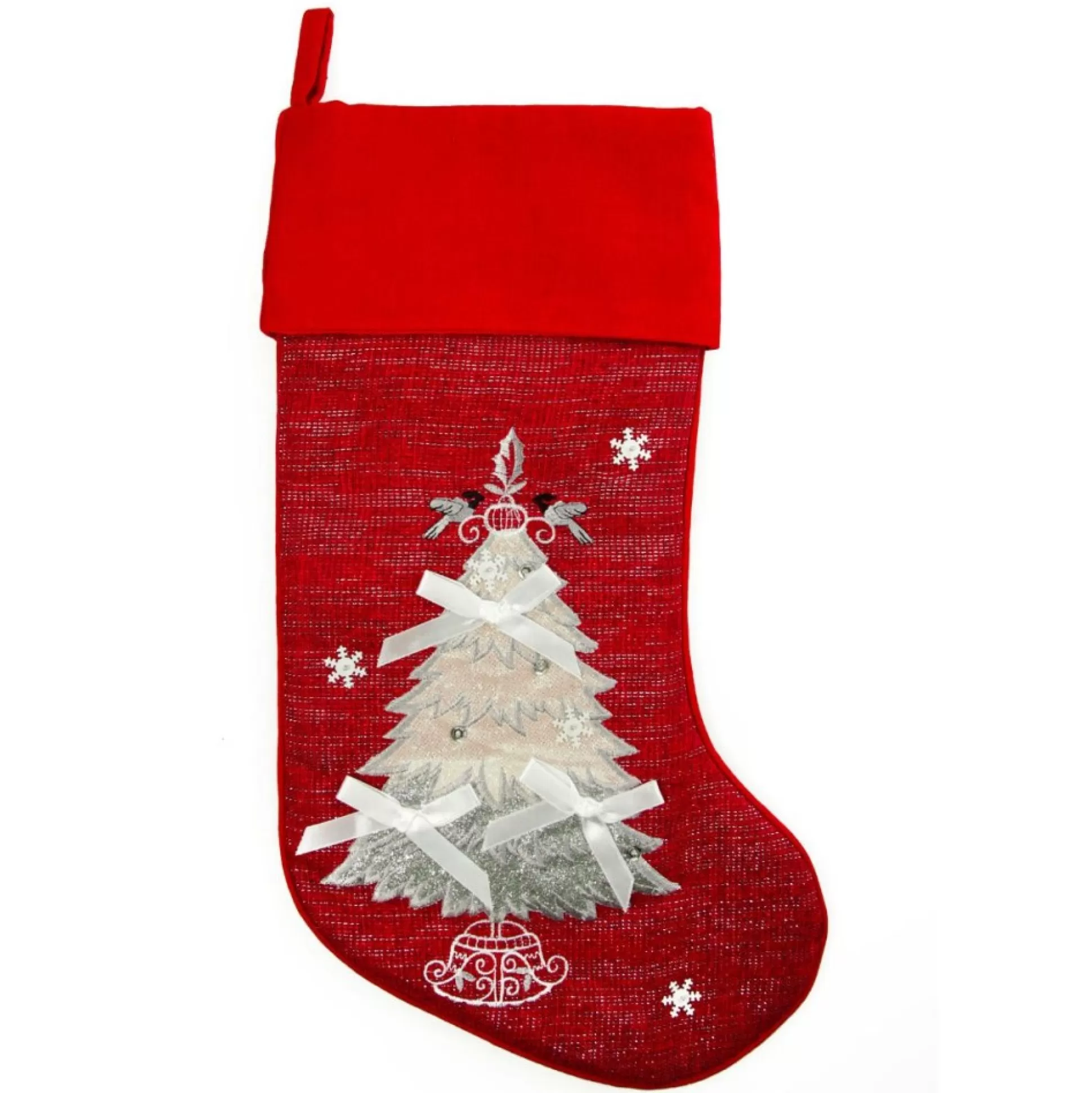 Personalised Red Tree Christmas Stocking Personalised Stockings |