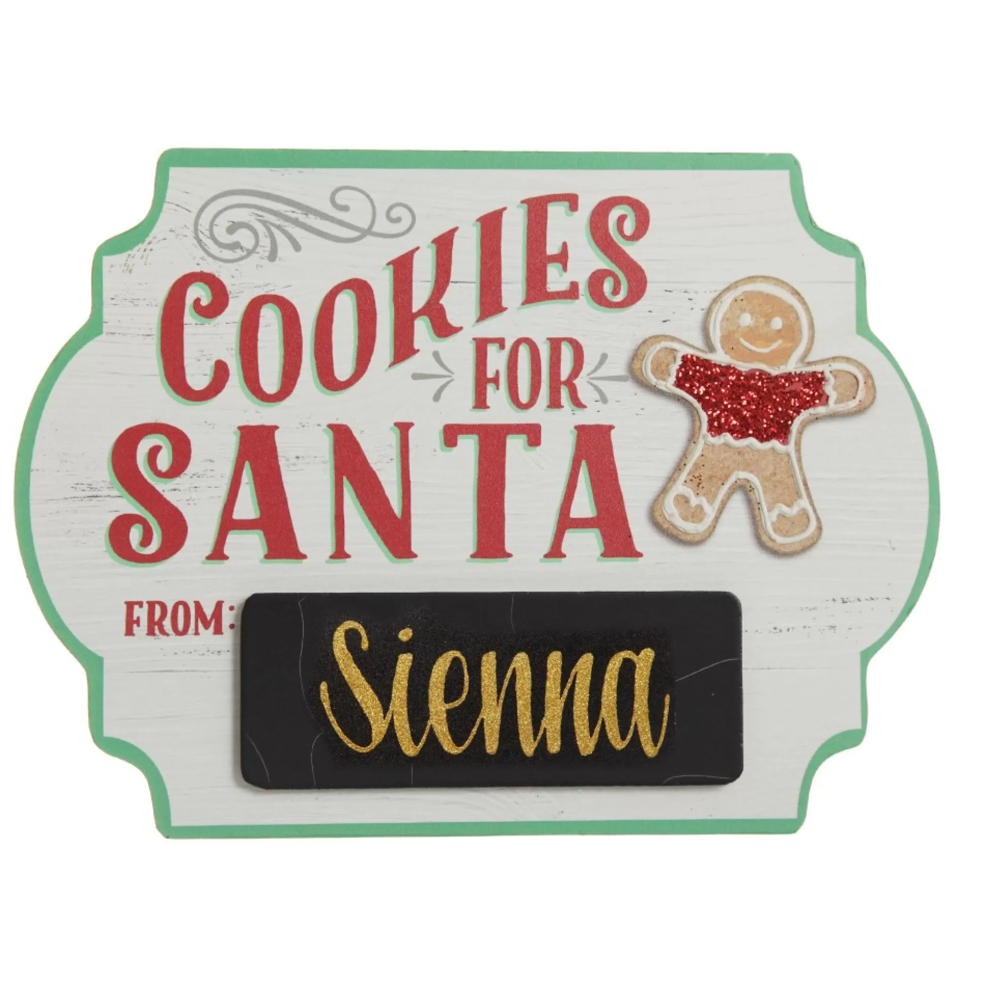 Personalised Retro Cookies for Santa Table Plaque Christmas Plaques |
