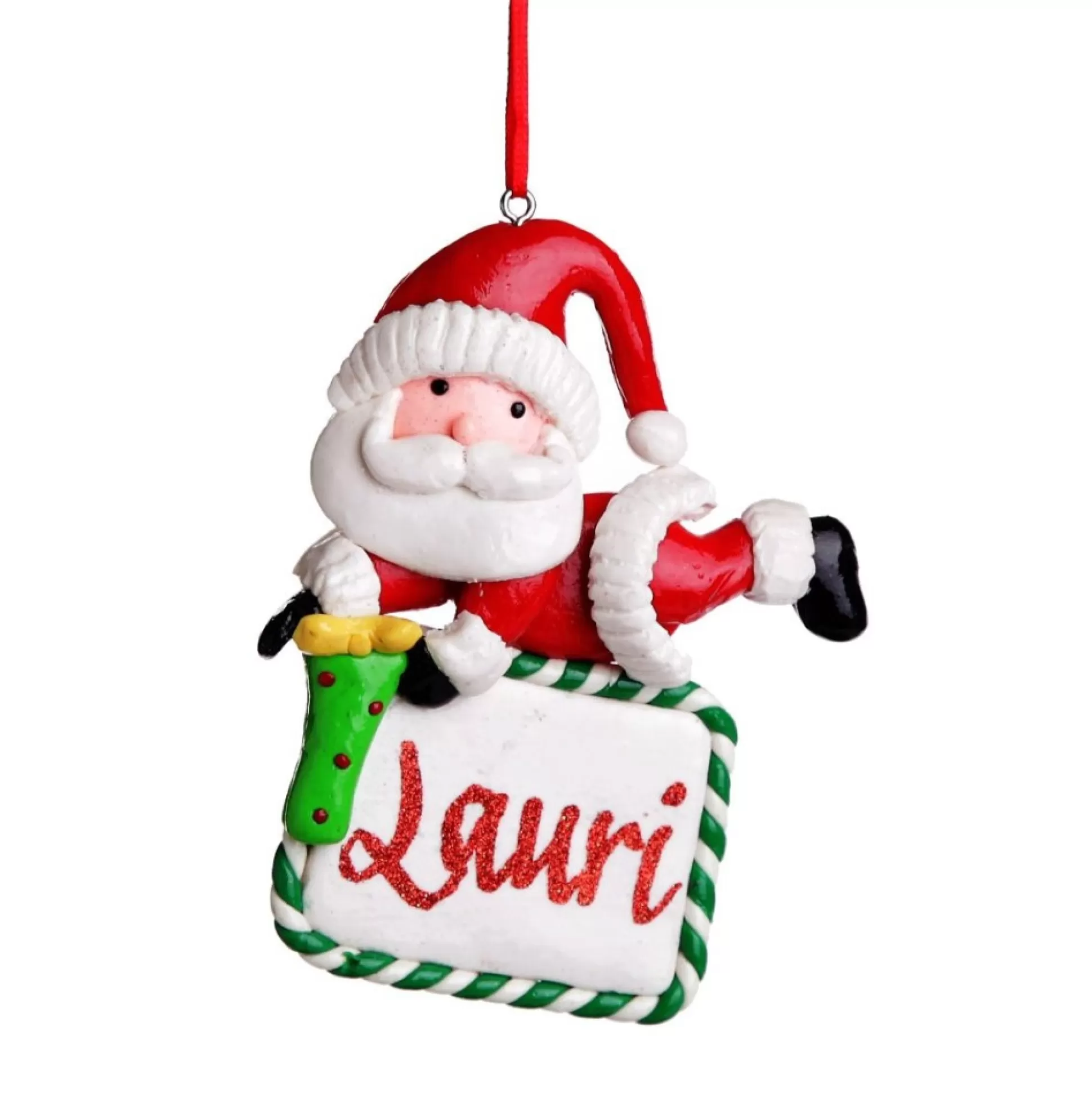 Personalised Santa with Plaque Decoration Personalised Decorations |