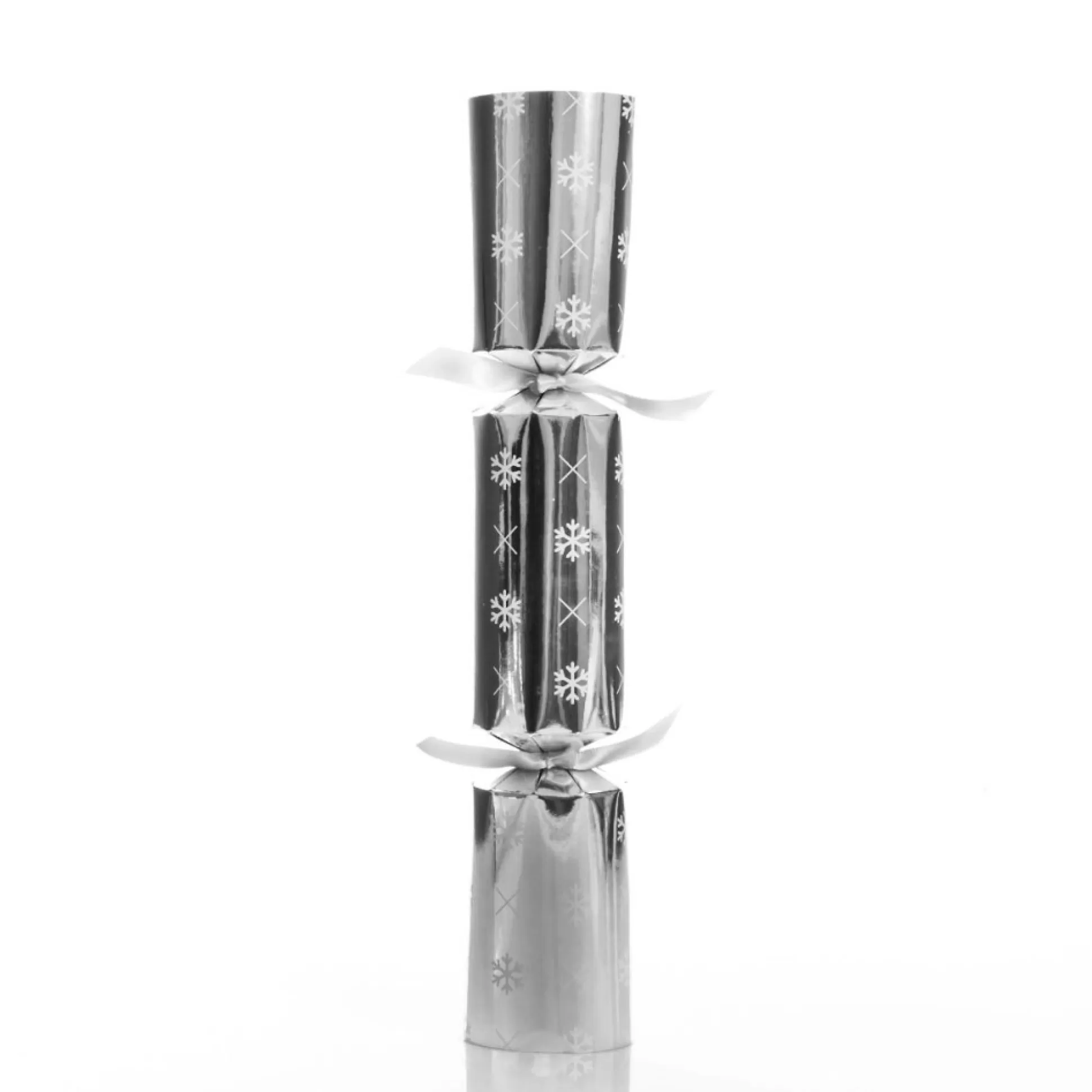 Personalised Silver with White Snowflake Bon Bon - Single Christmas Bon Bons |