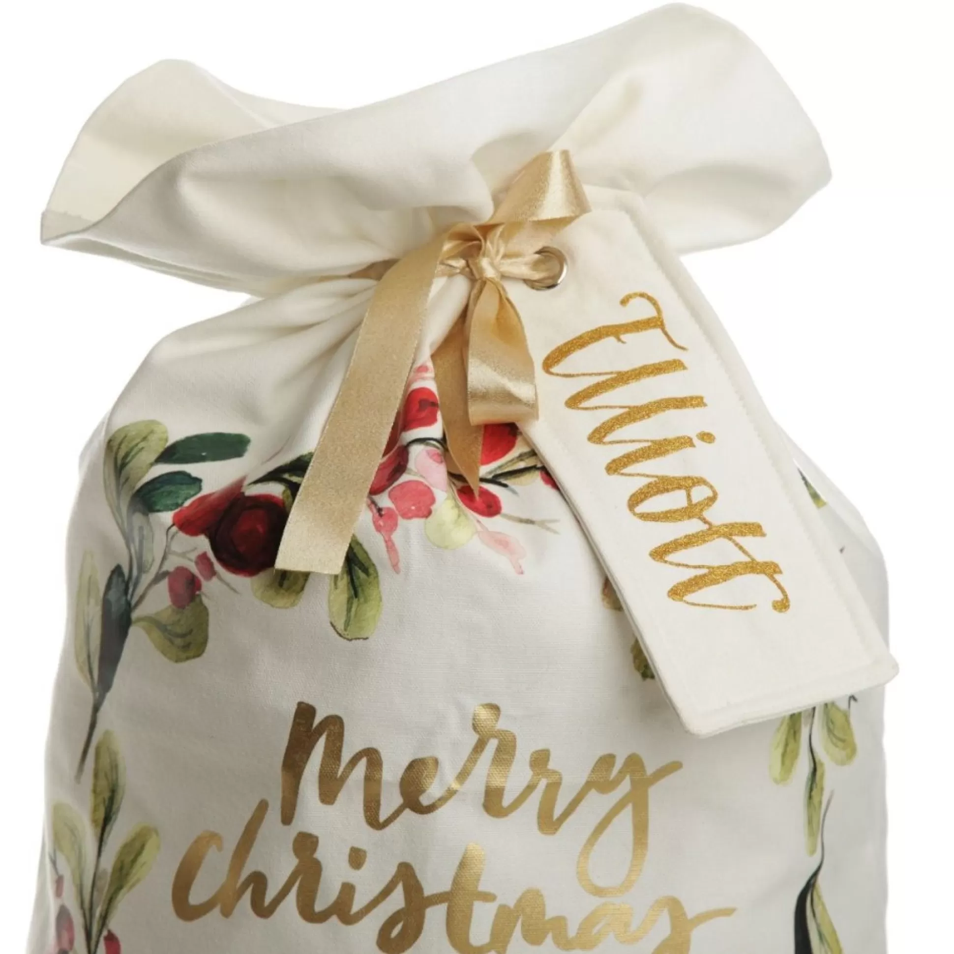 Personalised Sugarplum Merry Christmas Canvas Santa Sack Personalised Santa Sacks |