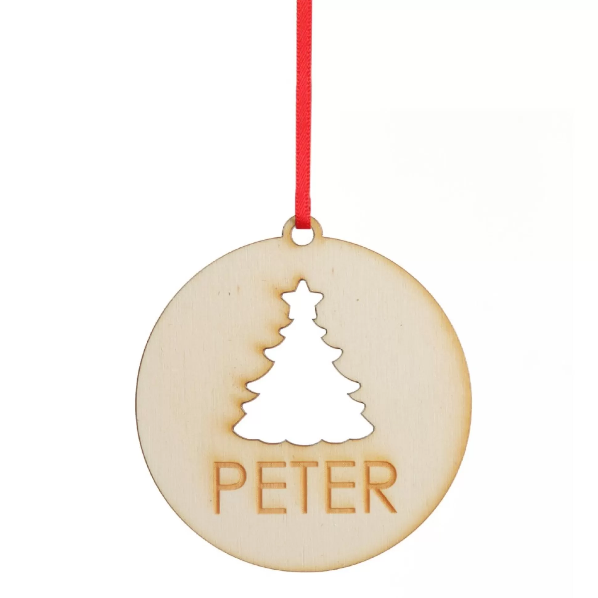 Personalised Tree Cutout Christmas Decoration Personalised Decorations |