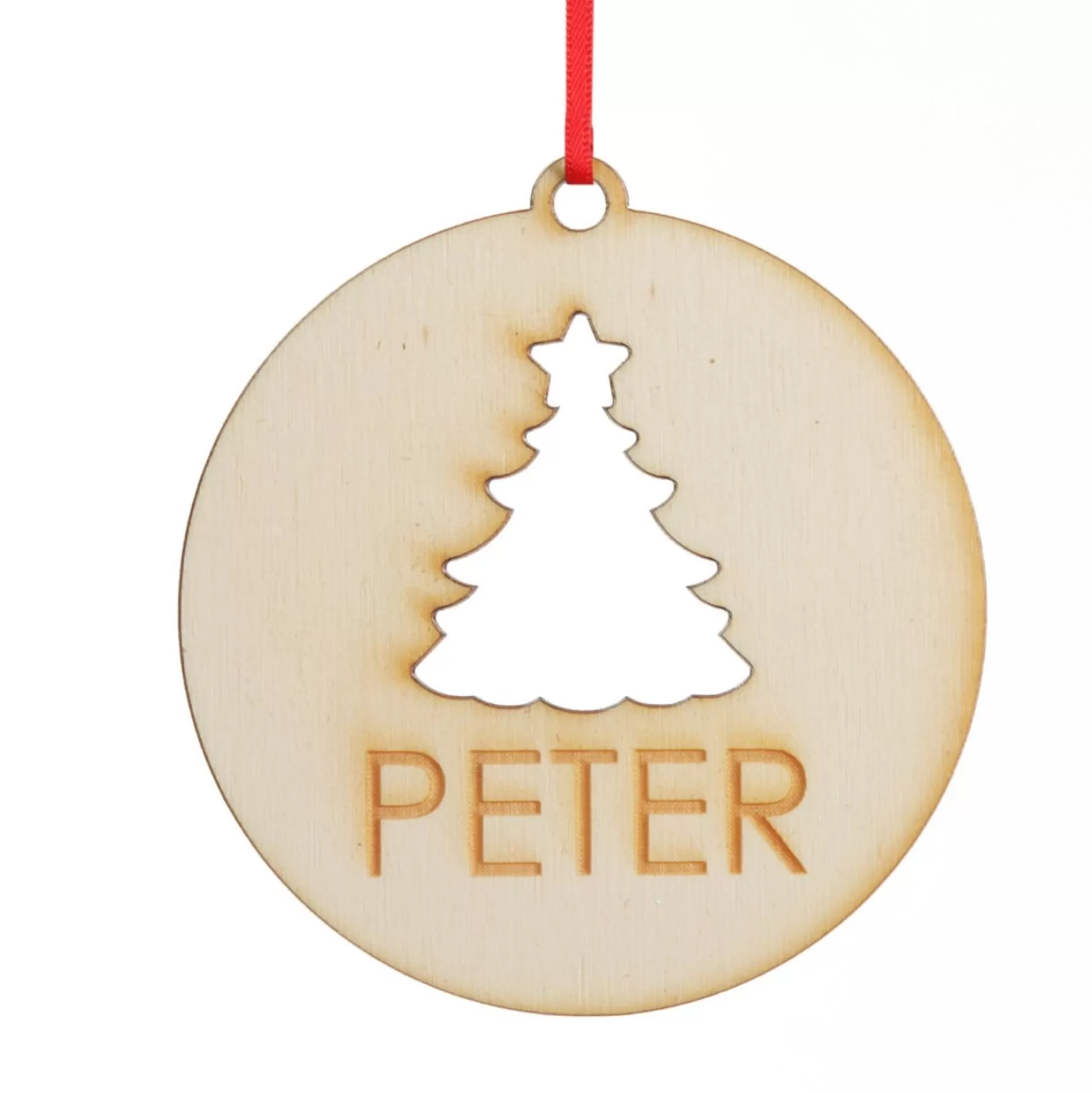 Personalised Tree Cutout Christmas Decoration Personalised Decorations |