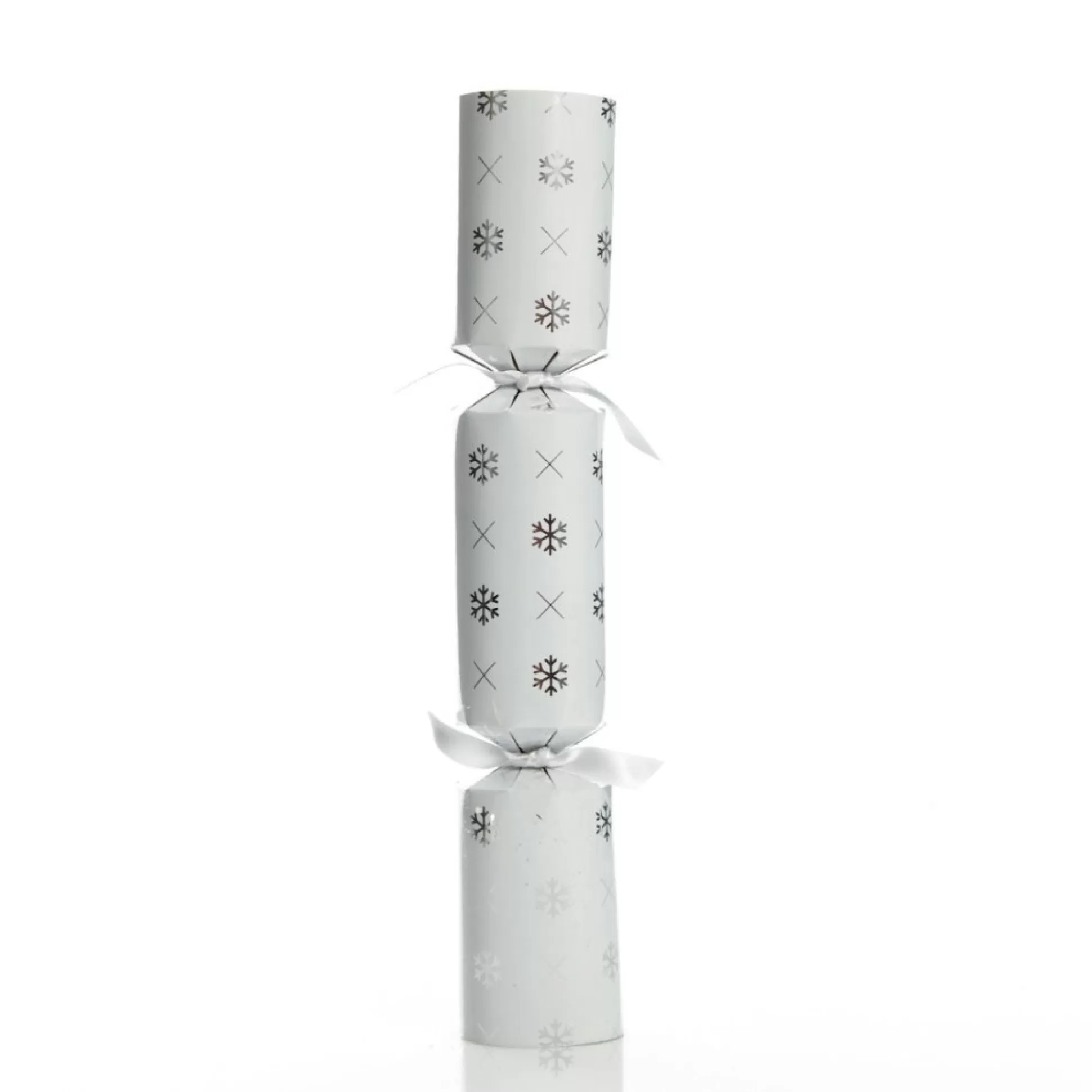 Personalised White with Silver Snowflake Bon Bon - Single Christmas Bon Bons |