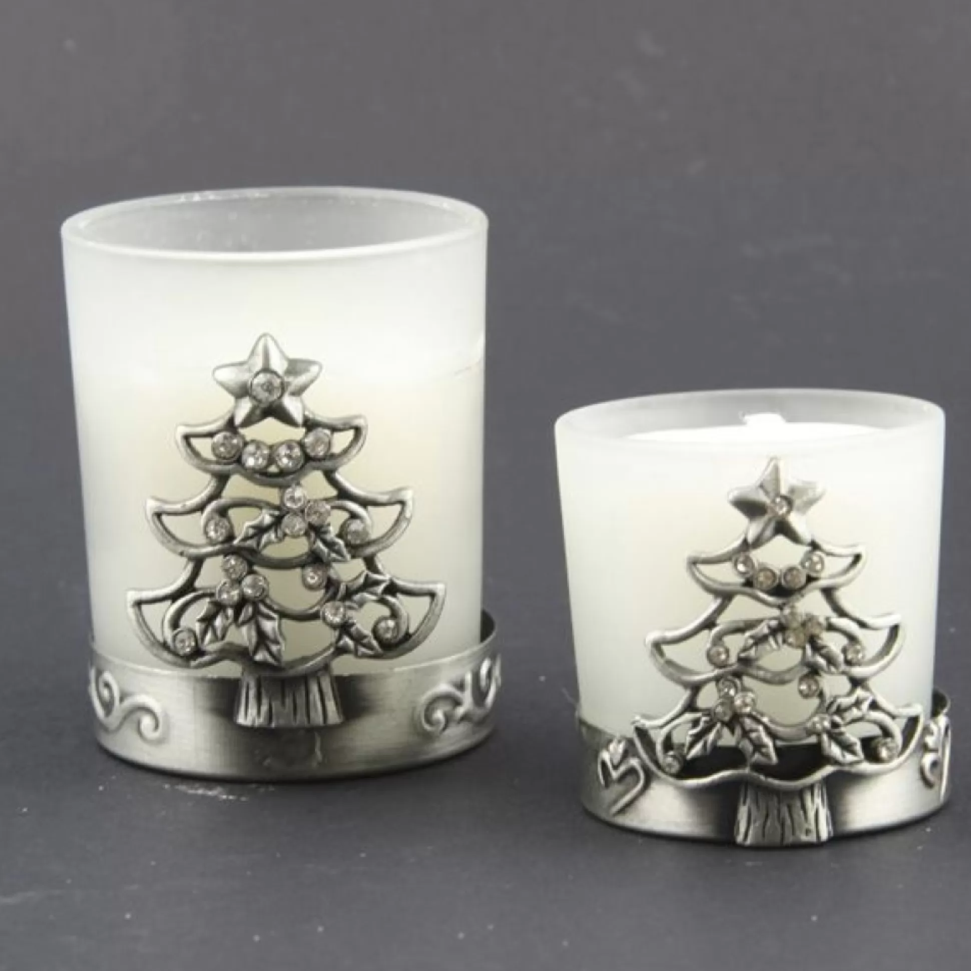 Pewter Christmas Tree Tea Light Christmas Candles And Scents |