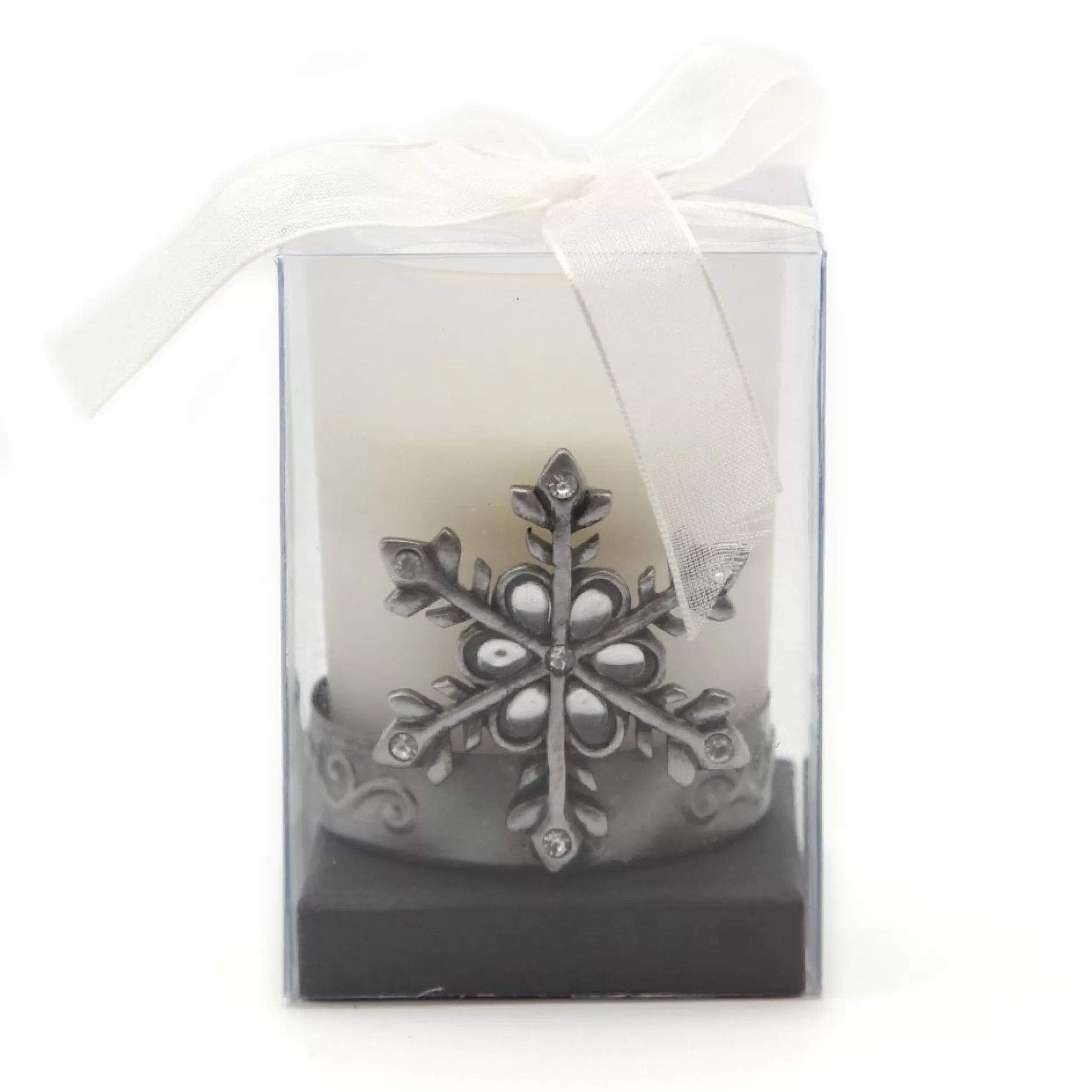Pewter Snowflake Tea Light Christmas Candles And Scents |