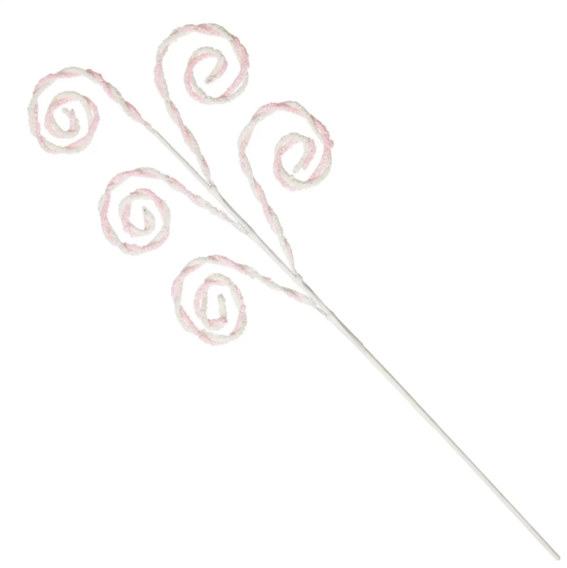 Pink and White Chenille Stick Candy Cane Christmas Pick Christmas Tree Picks |
