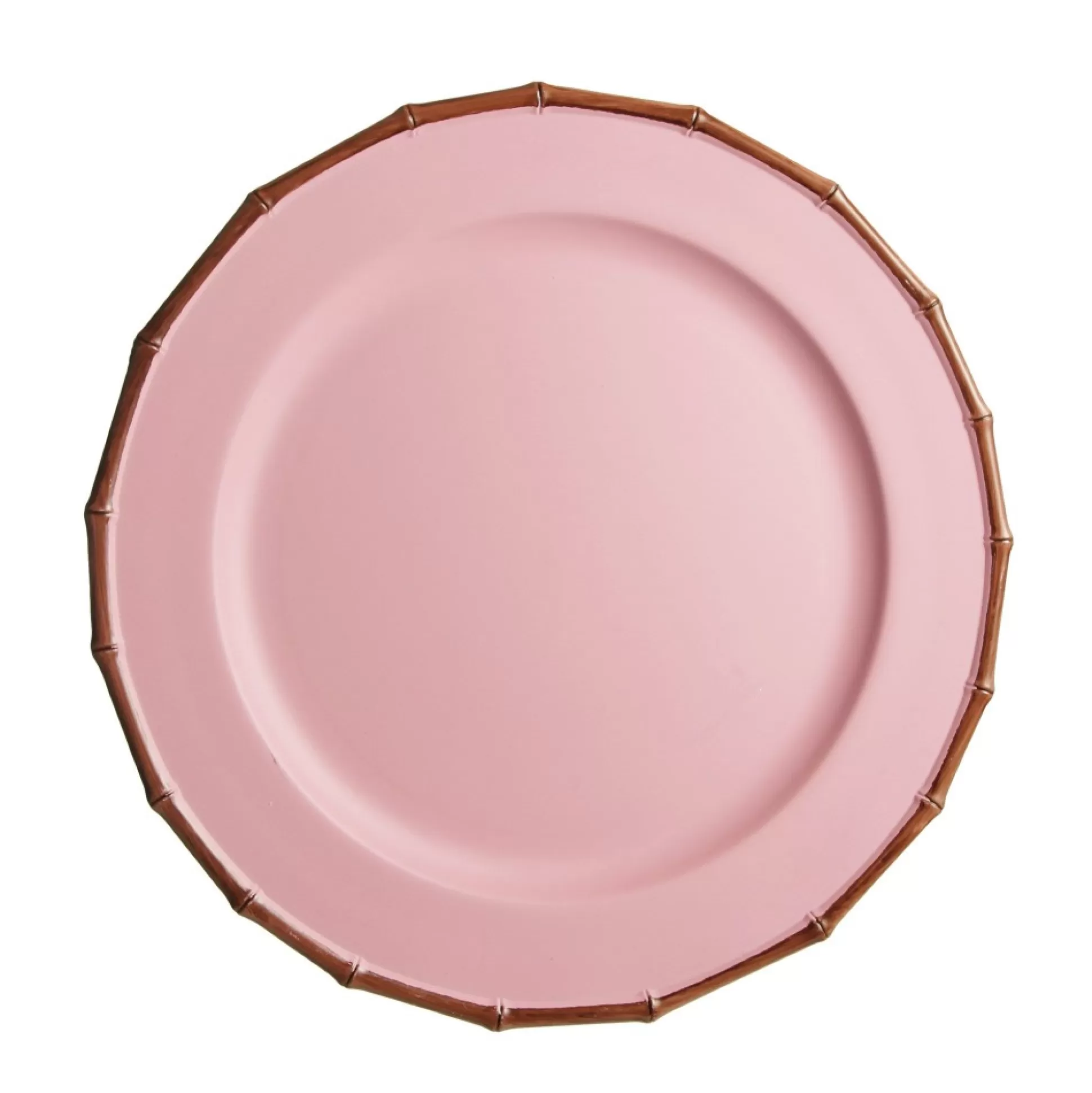 Pink Bamboo Look Charger Plate Christmas Table Decor |