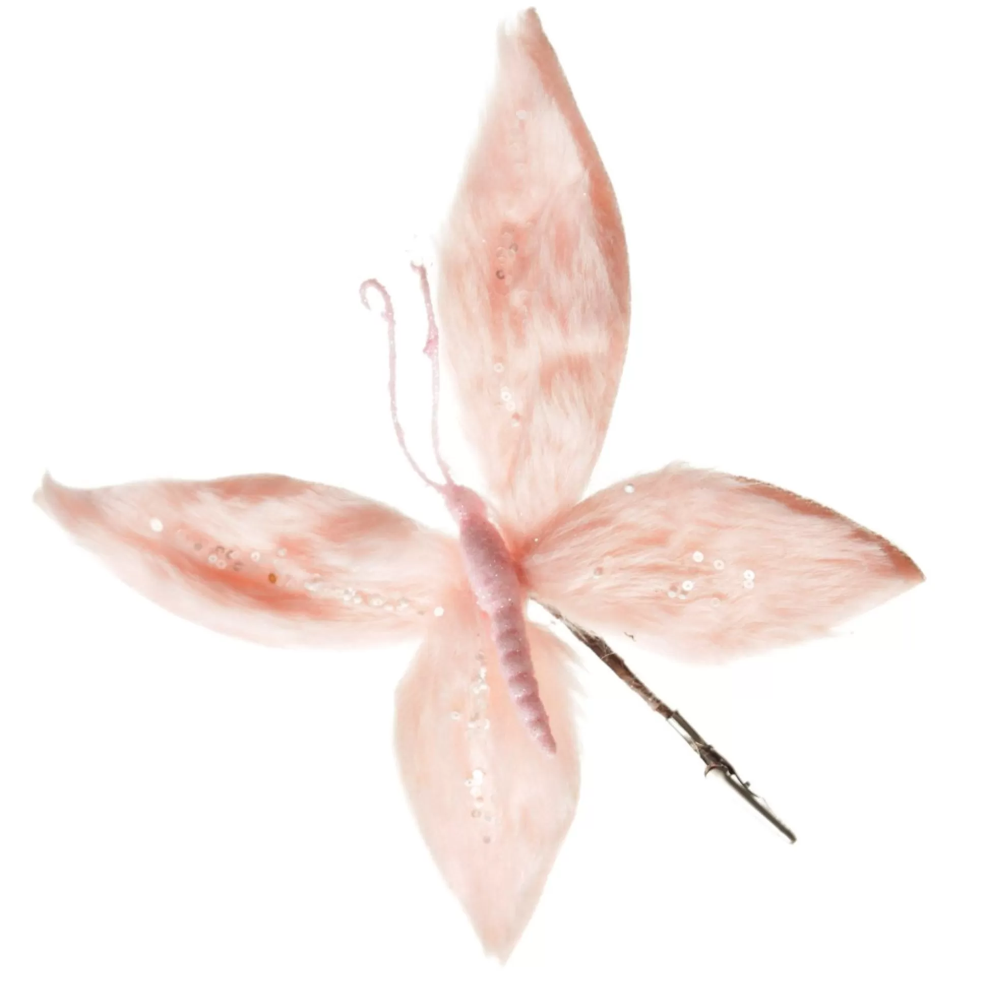 Pink Fur Butterfly Clip Butterflies And Birds |
