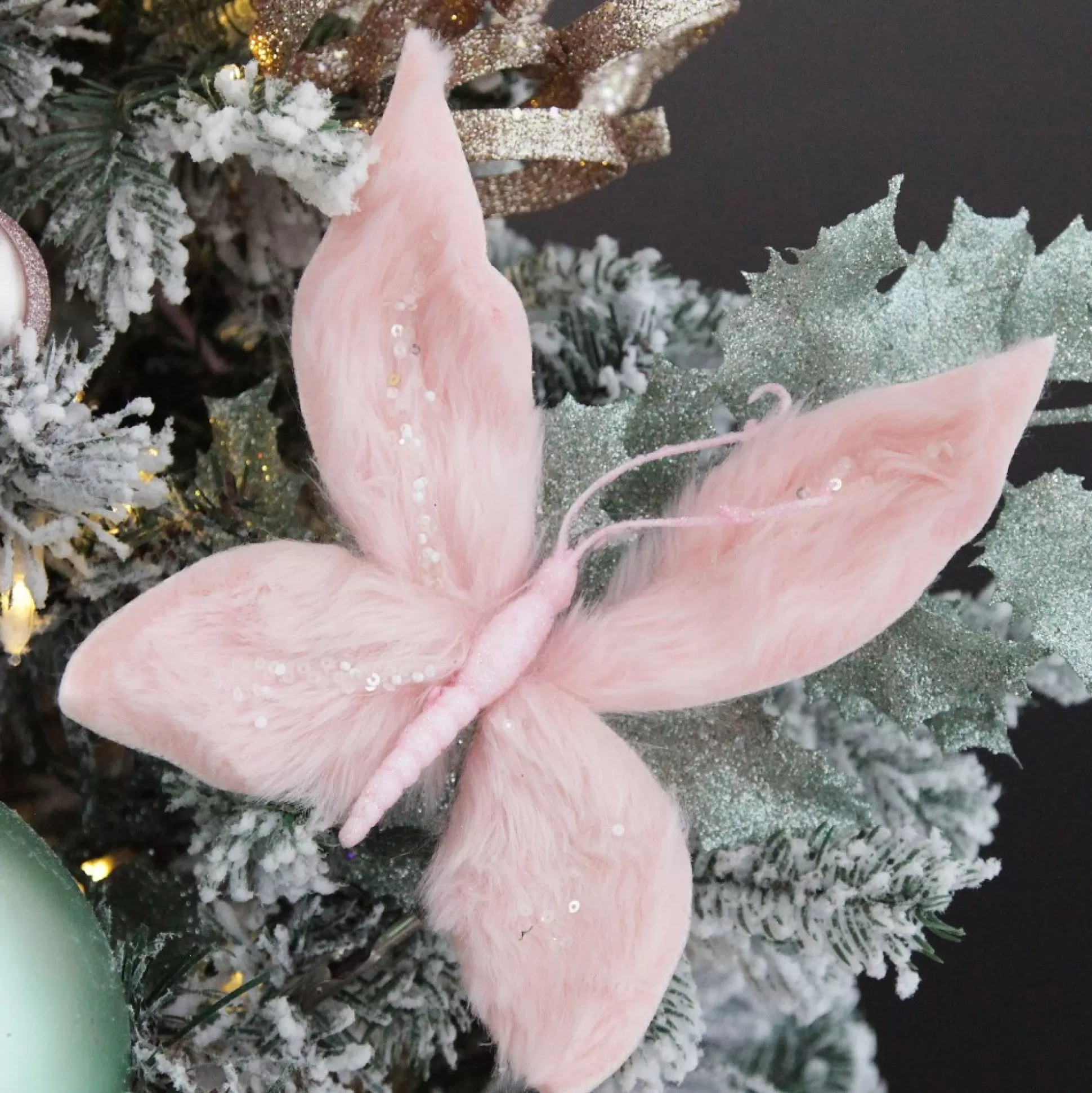 Pink Fur Butterfly Clip Butterflies And Birds |
