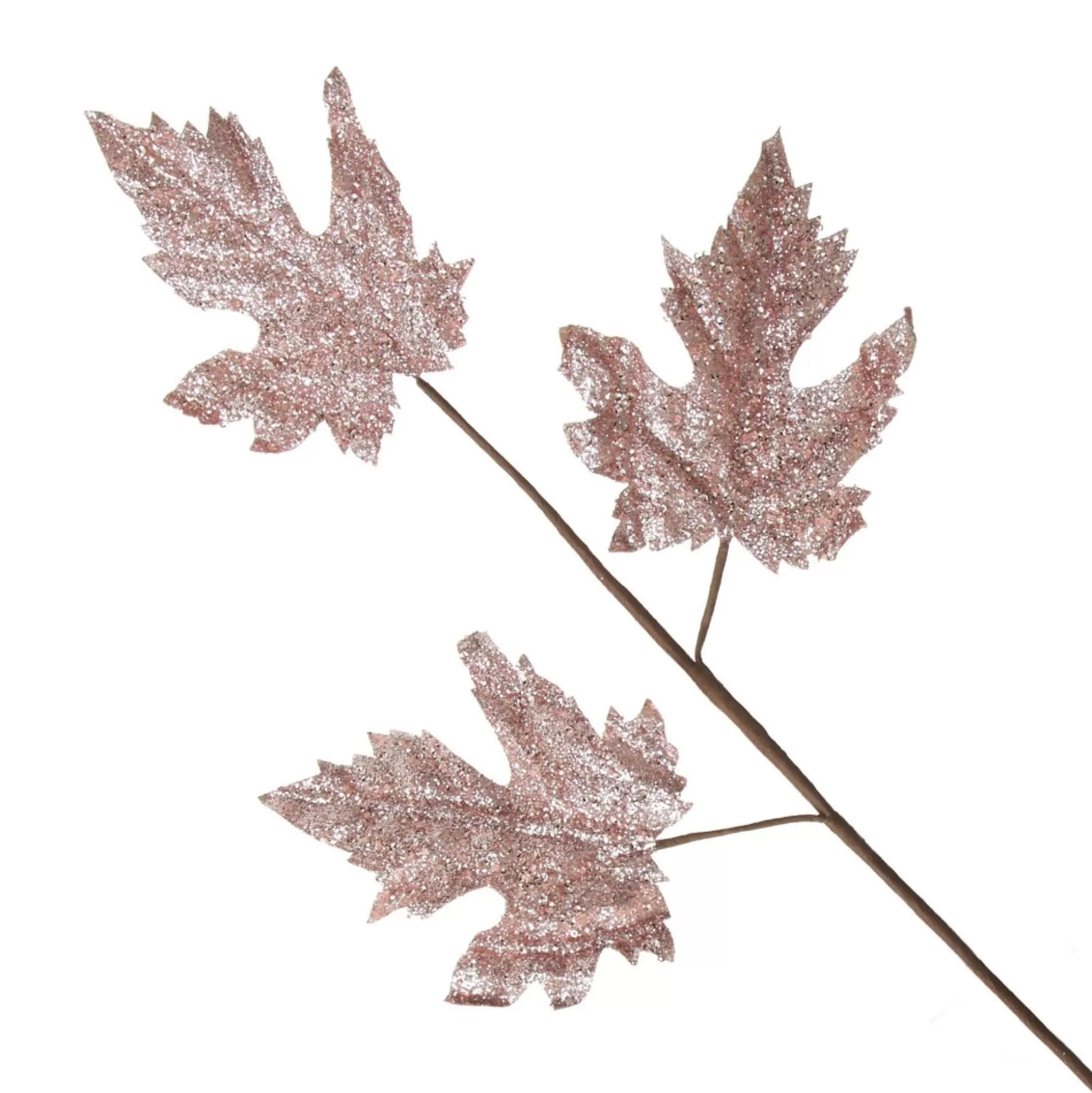 Pink Glitter Maple Leaf Spray Christmas Sprays |