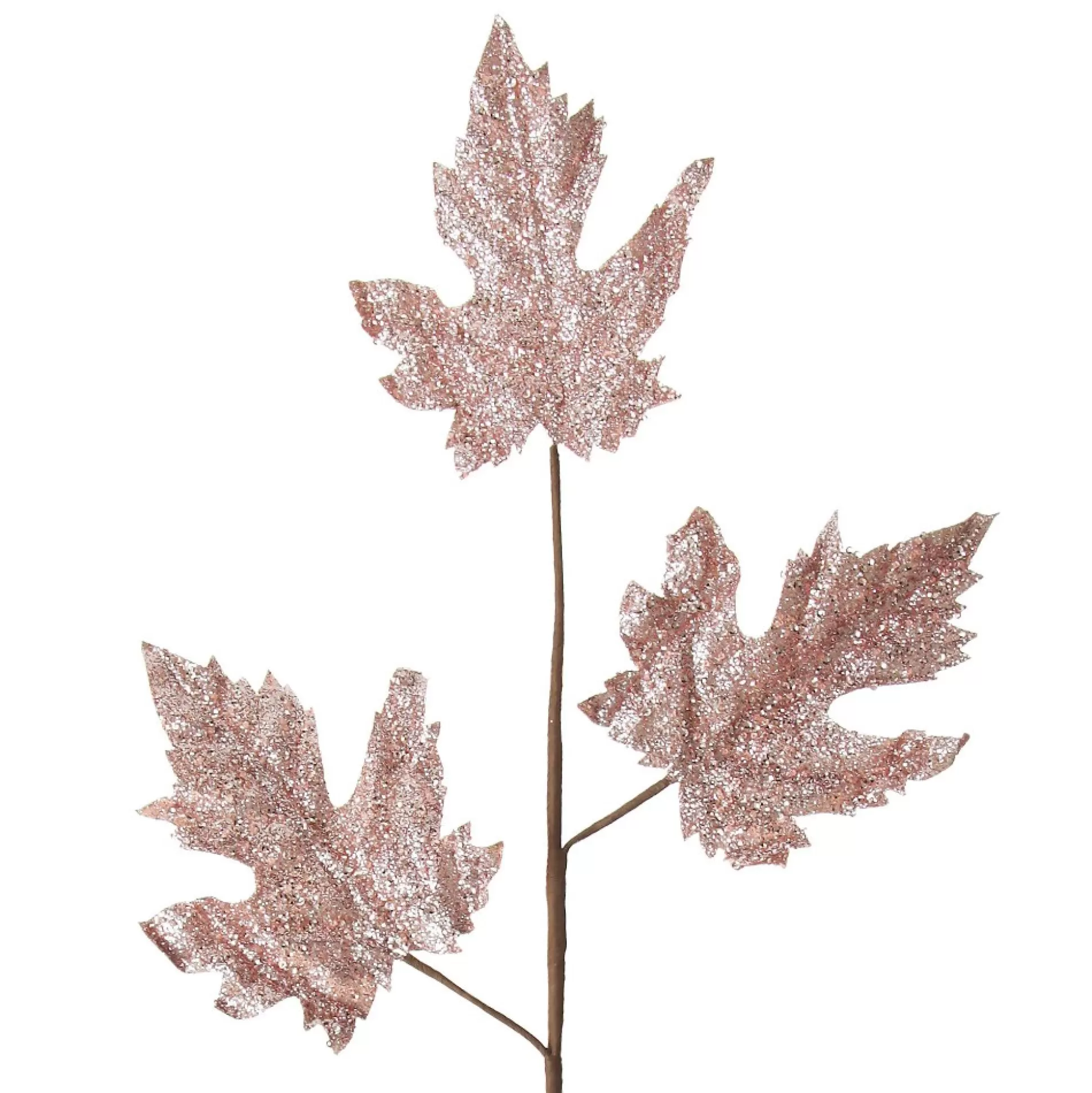 Pink Glitter Maple Leaf Spray Christmas Sprays |
