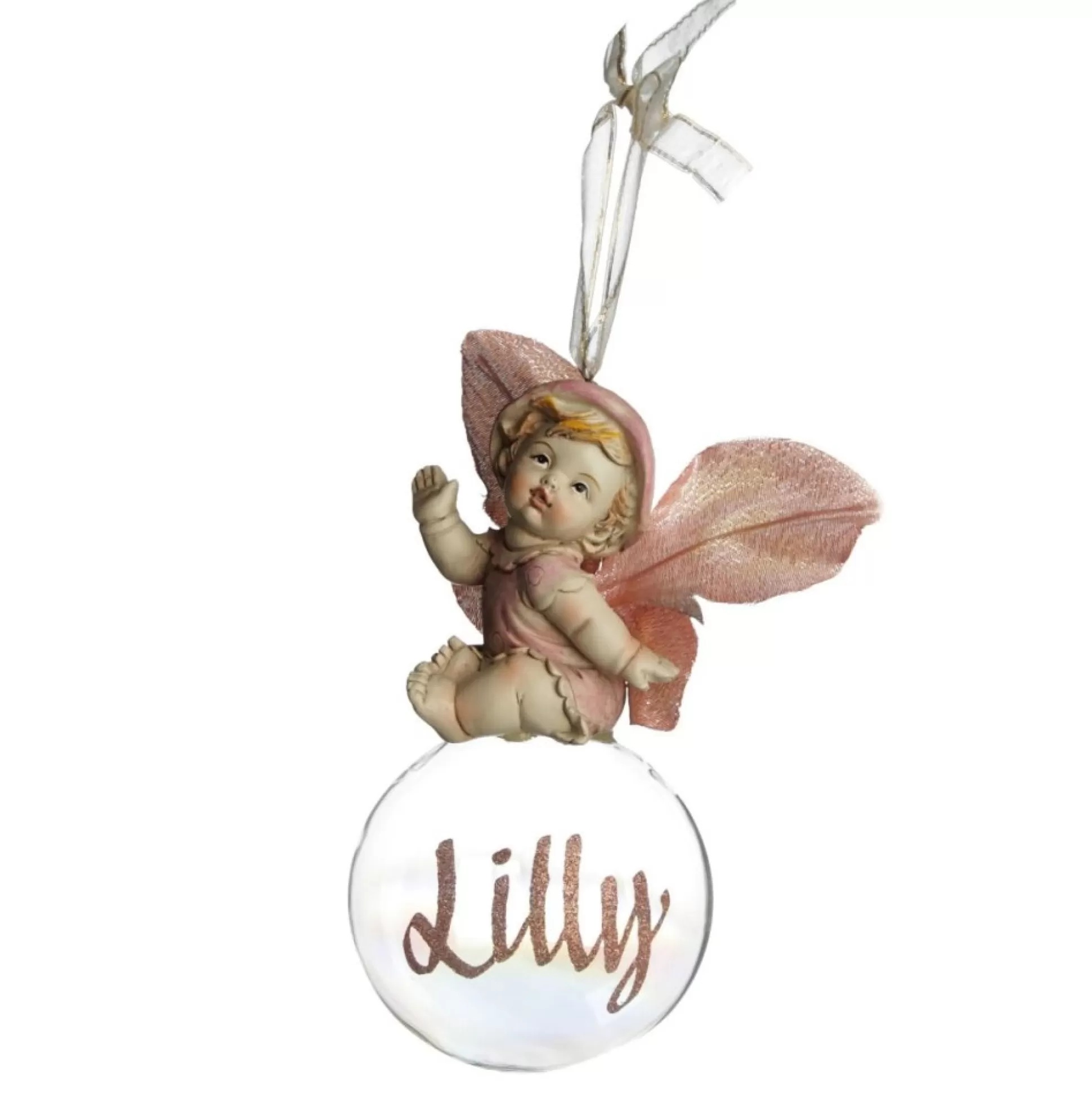 Pink Gumnut Baby Personalised Christmas Bauble Personalised Baubles |