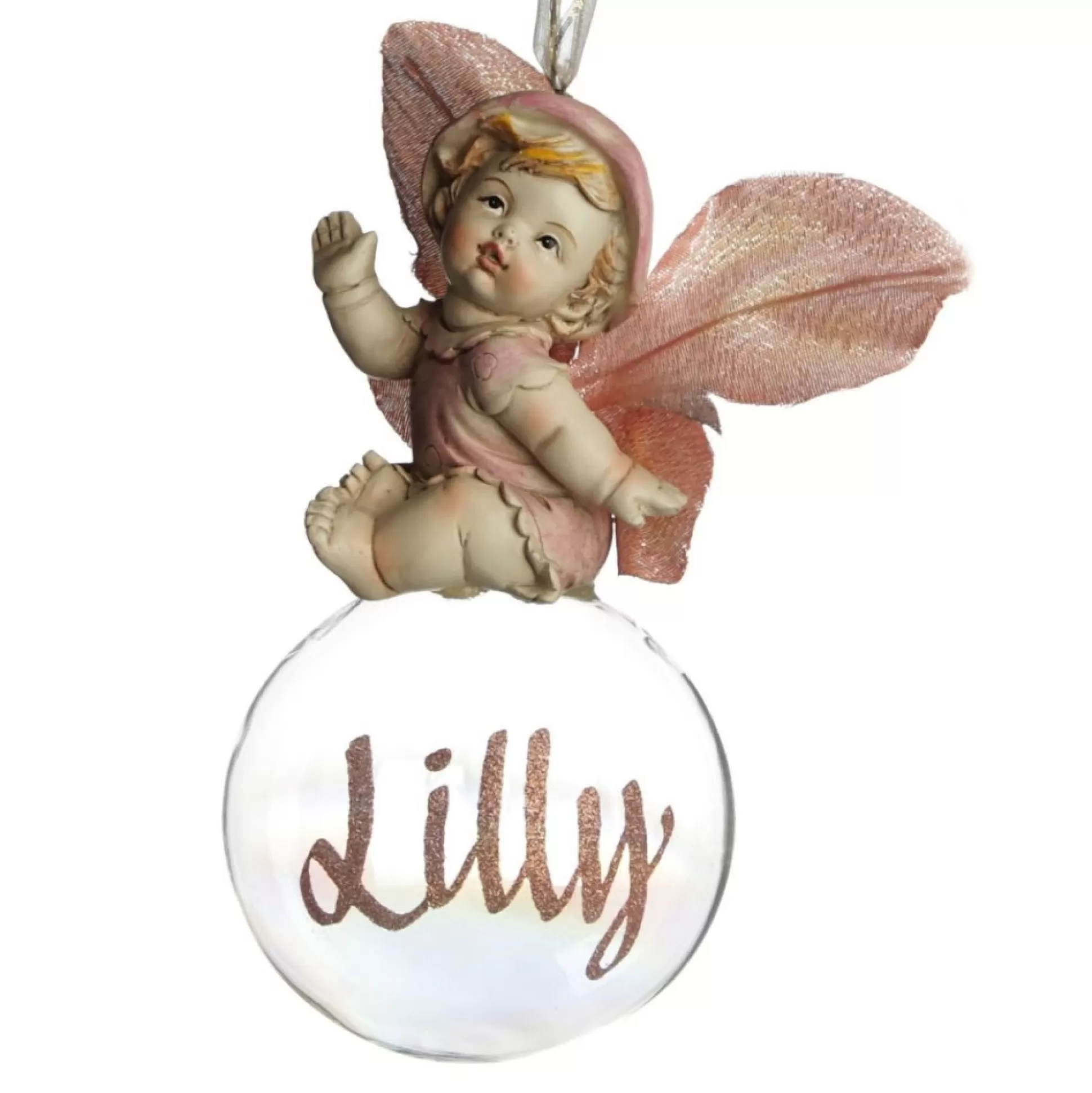 Pink Gumnut Baby Personalised Christmas Bauble Personalised Baubles |