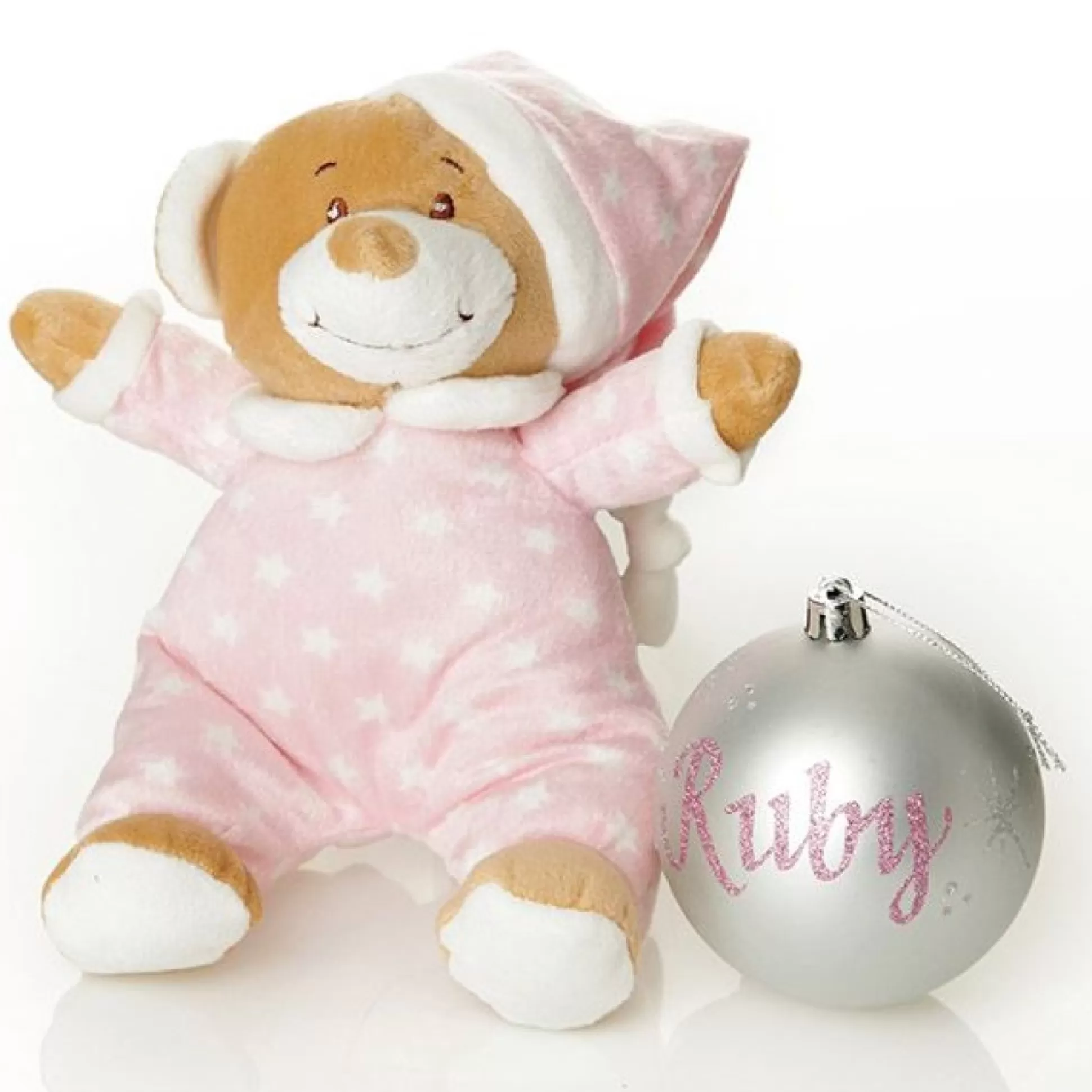 Pink Starbright Teddy and Bauble Gift Pack Bauble Value Packs |