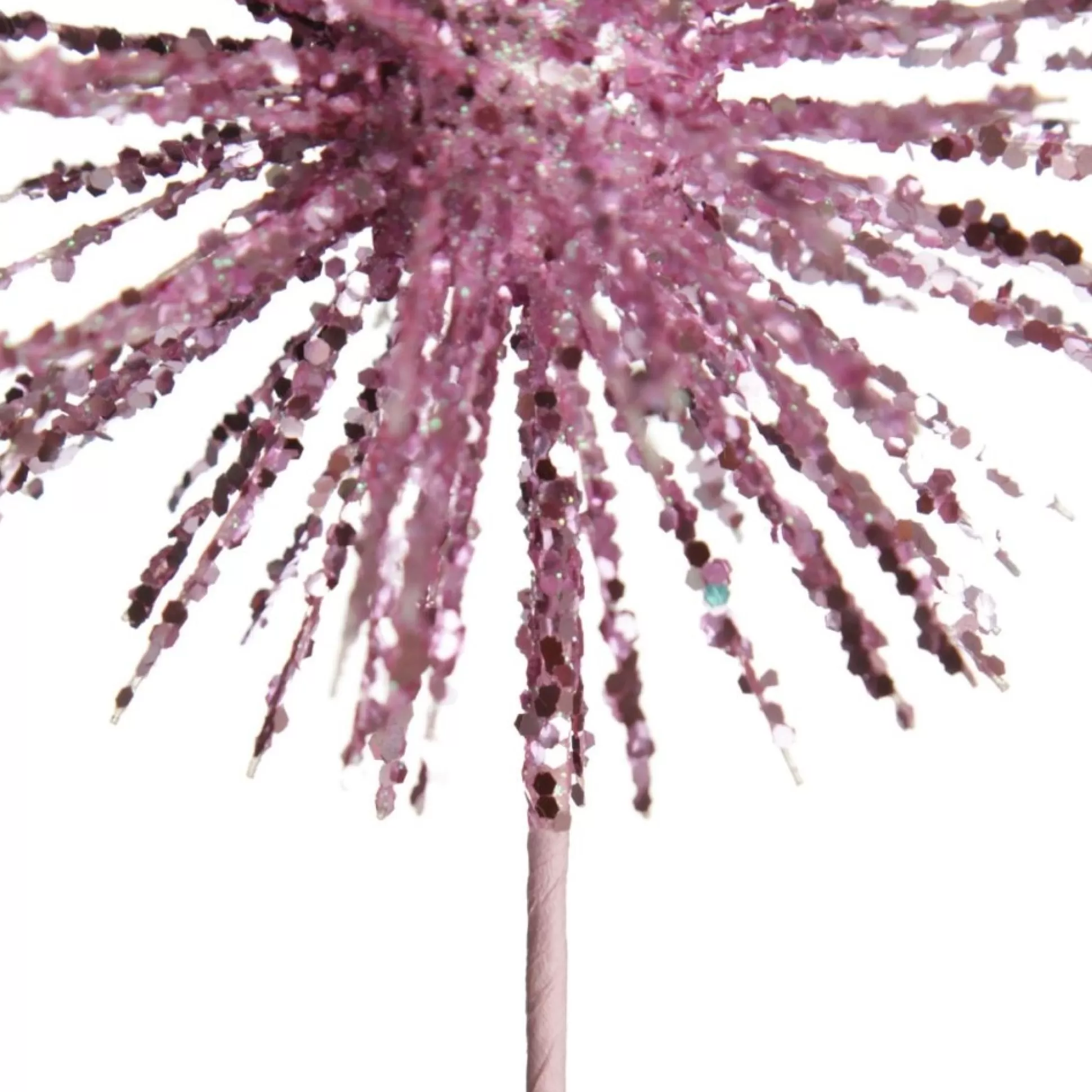 Pink Starburst Sparkle Pick Christmas Tree Picks |