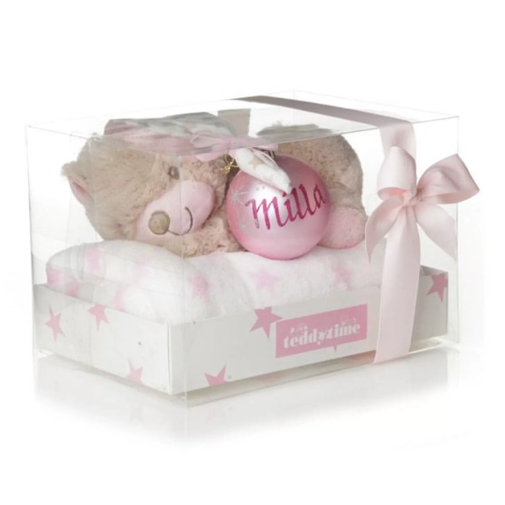 Pink Teddy with Blanket and Bauble Gift Pack Bauble Value Packs |