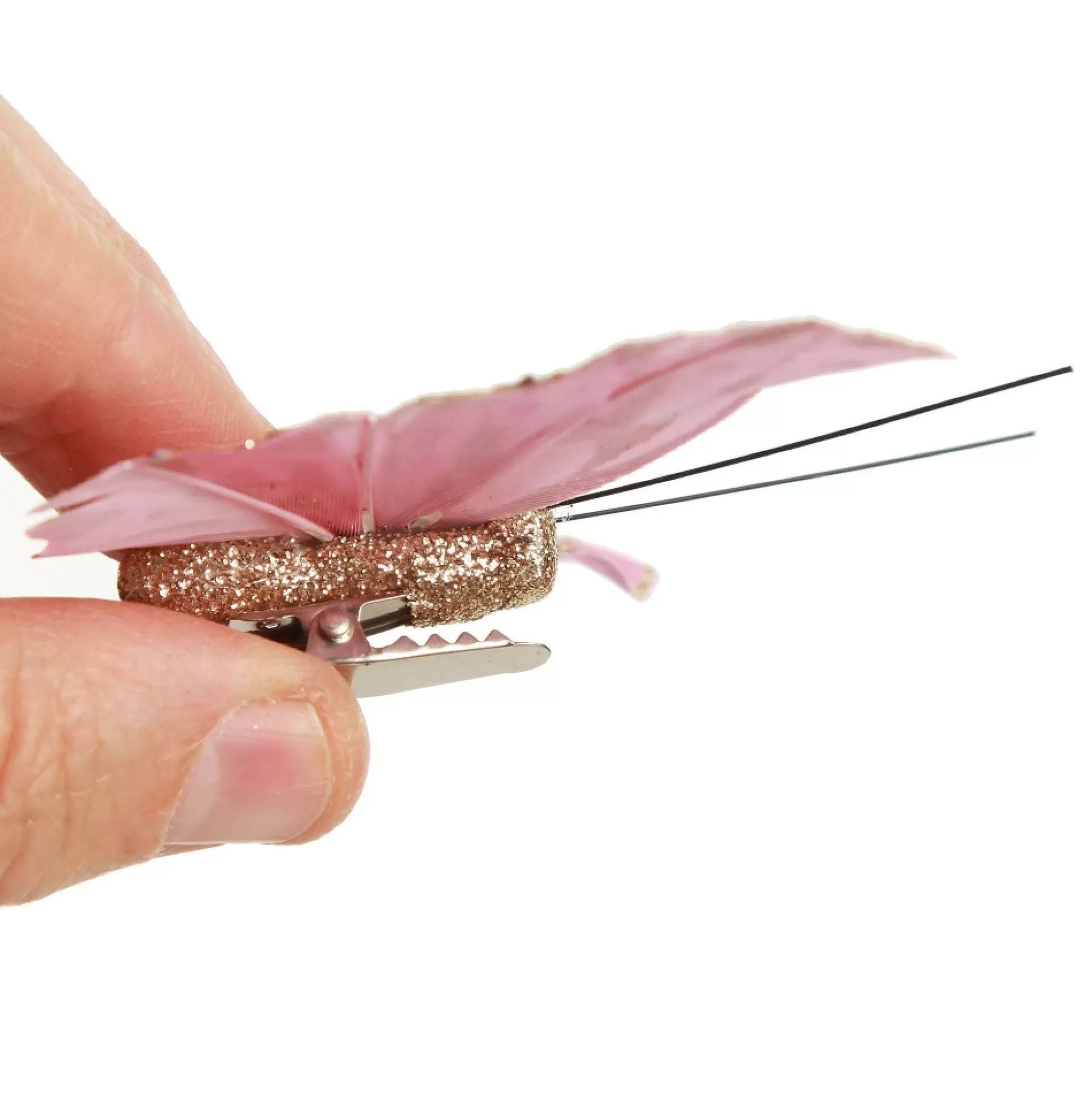 Pink with Purple Sequins Butterfly Clip Butterflies And Birds |